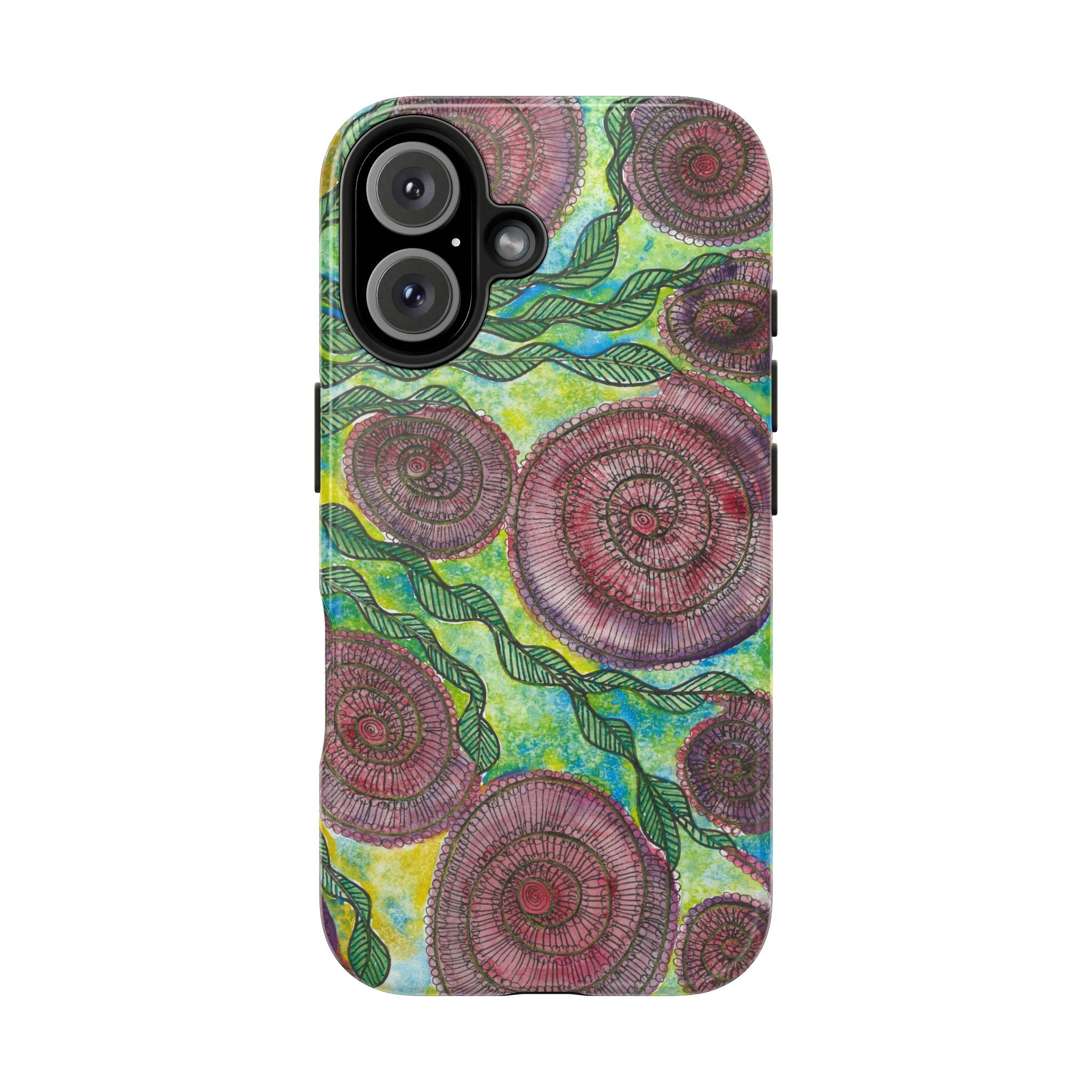 Tough Phone Case - All iPhones and Samsung Galaxys - Exciting Abstract Design #35 Beetroot To Yourself