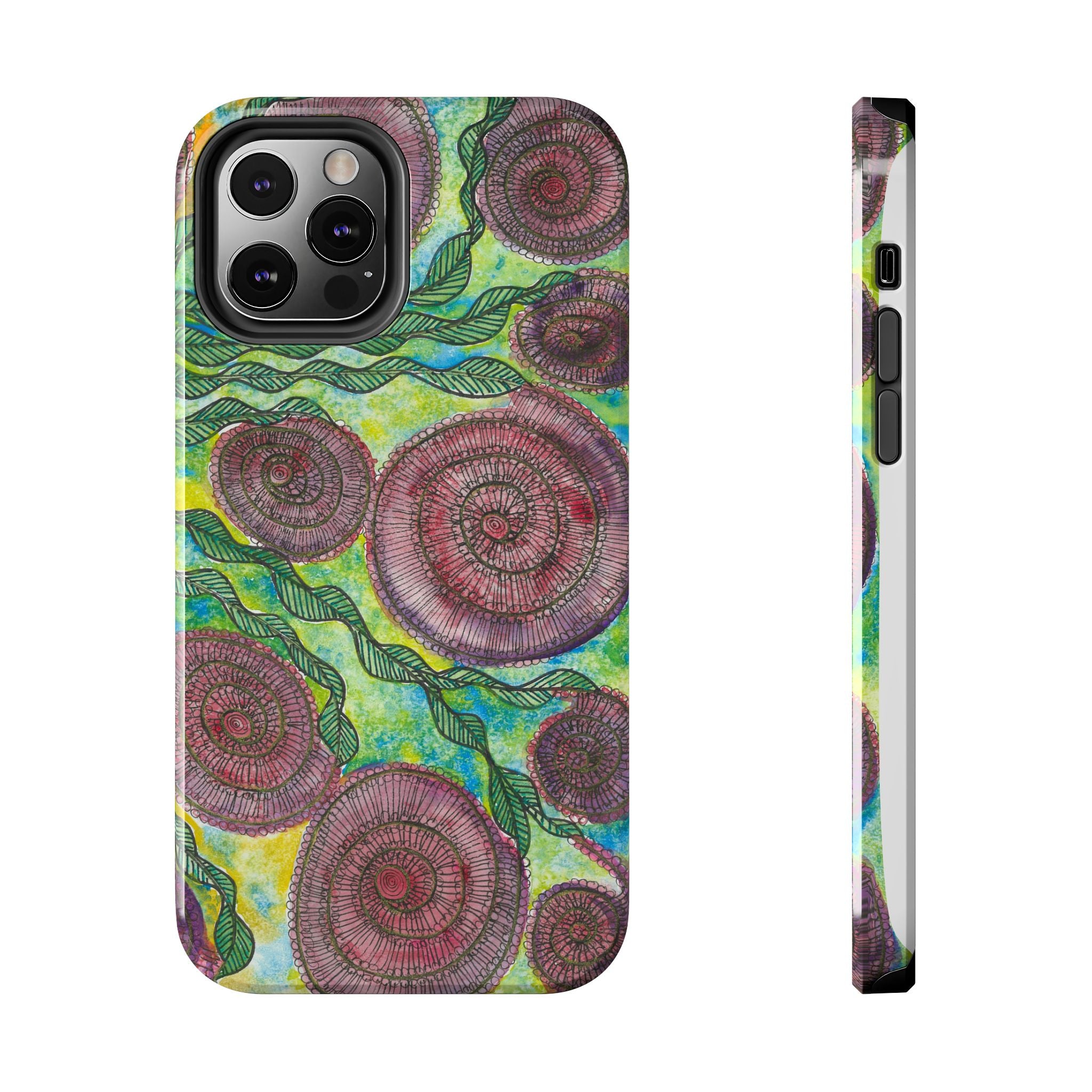 Tough Phone Case - All iPhones and Samsung Galaxys - Exciting Abstract Design #35 Beetroot To Yourself