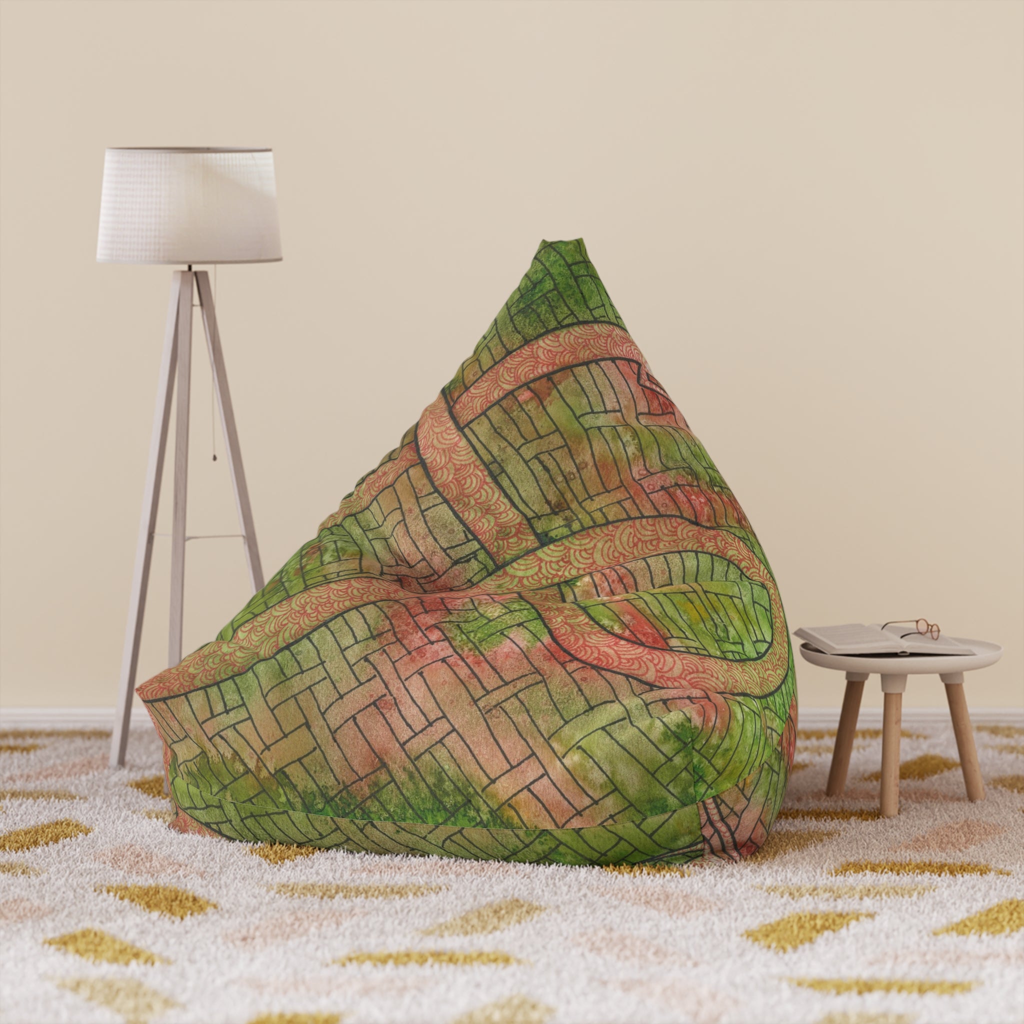 Bean Bag Chair Covers For Indoor & Outdoor - 2 Sizes - Exciting Abstract Design #57 Celtic Flavours