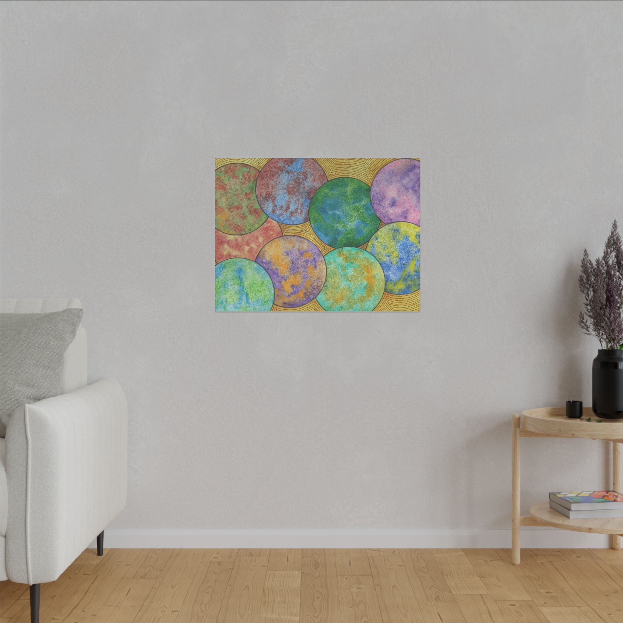 Large Colourful Wall Art, Canvas Prints, For Office, Bedroom or Living Room, or Special Gift #61 Worlds Apart