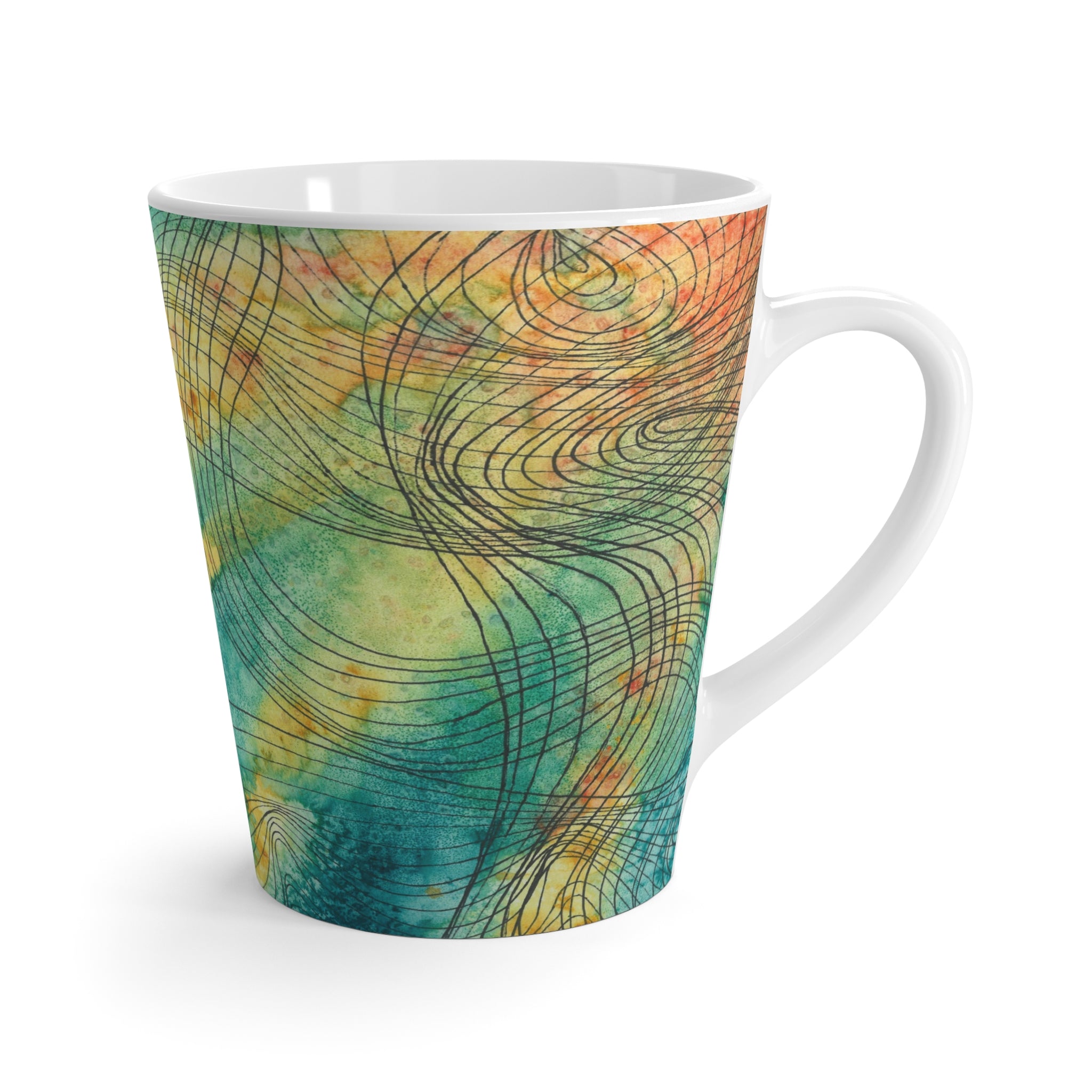 Coffee Mugs and Cups. Colourful Abstract Designs. Perfect for Home, Office or Special Gift #81 The Only Way Is Up