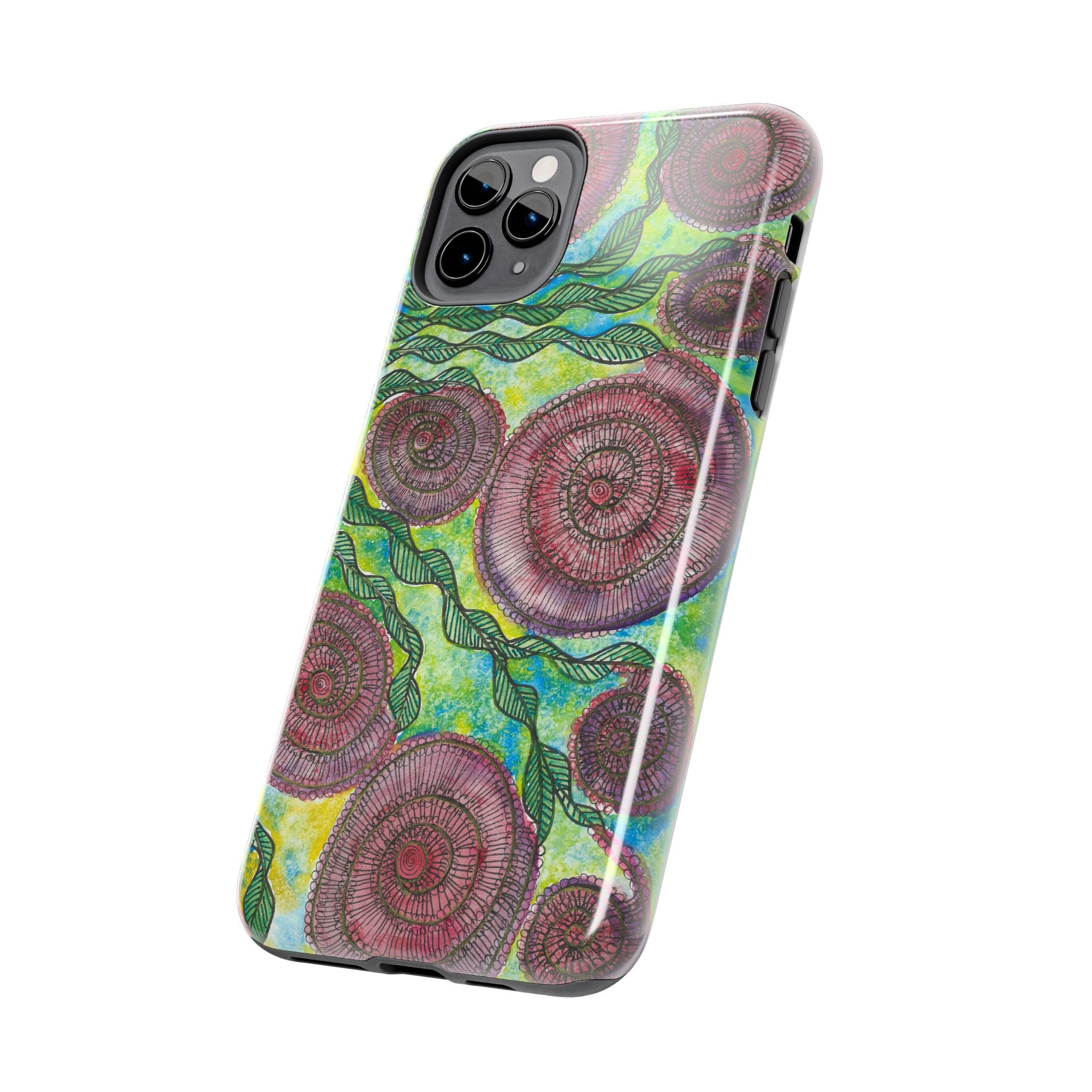 Tough Phone Case - All iPhones and Samsung Galaxys - Exciting Abstract Design #35 Beetroot To Yourself