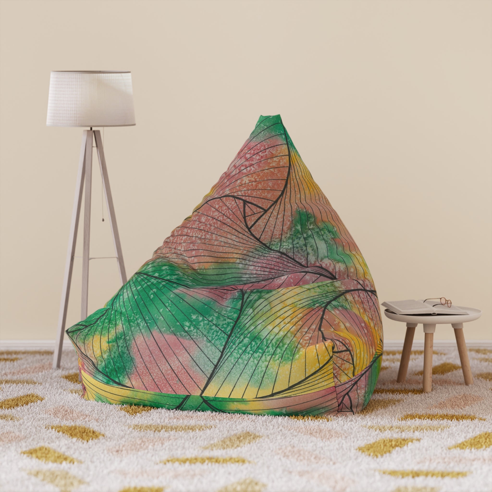 Bean Bag Chair Covers For Indoor & Outdoor - 2 Sizes - Exciting Abstract Design #49 Health Well Being