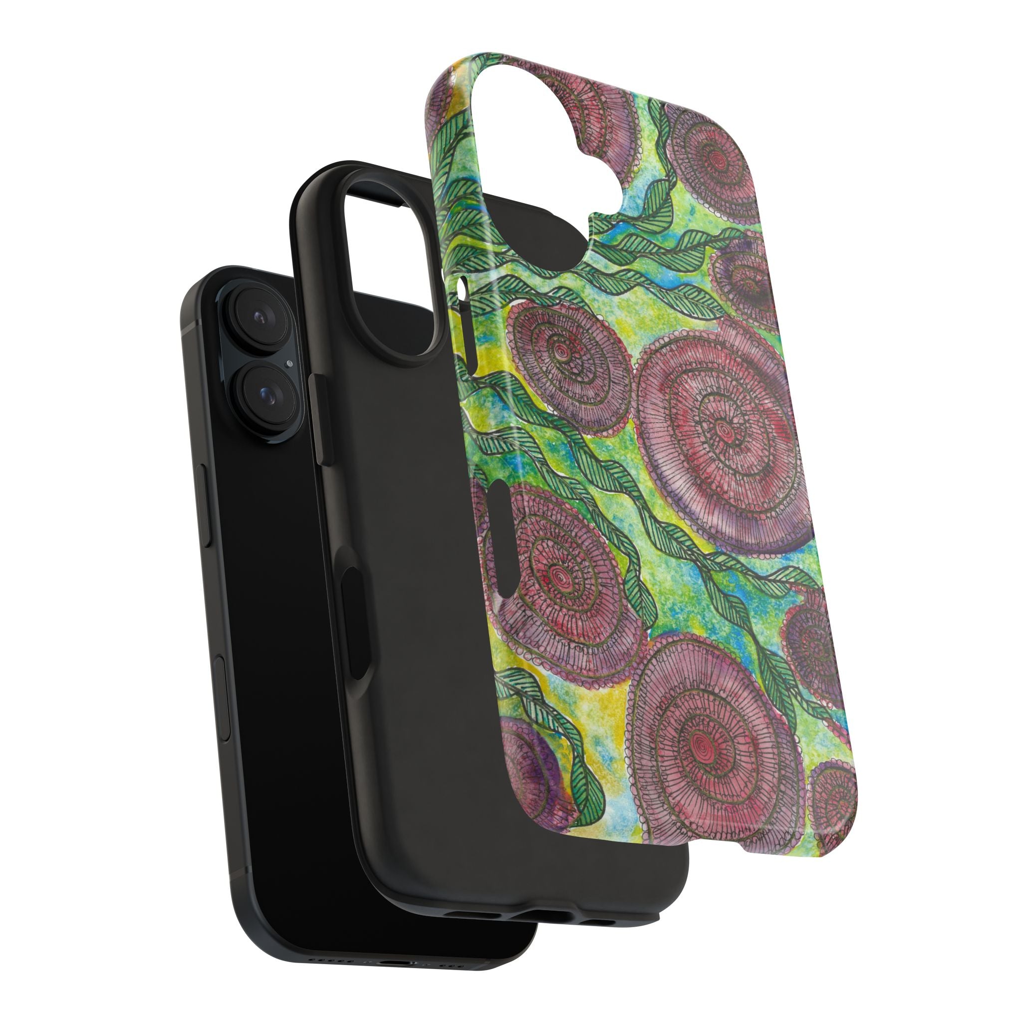 Tough Phone Case - All iPhones and Samsung Galaxys - Exciting Abstract Design #35 Beetroot To Yourself