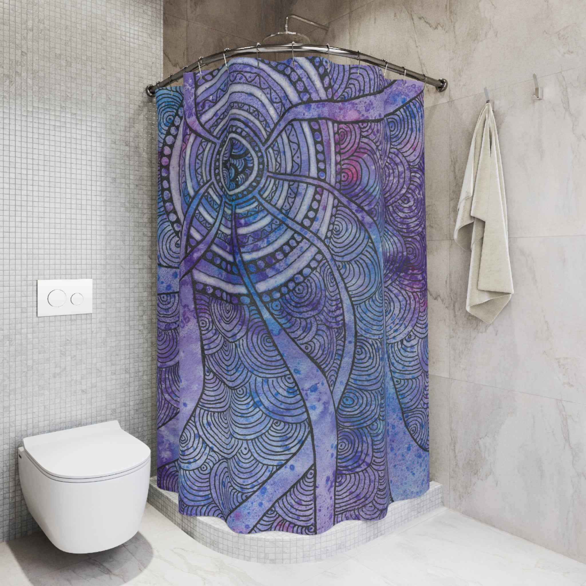 Beautiful Shower Curtains to Refresh Your Bathroom. Colourful Abstract Designs. Perfect For Your Bathroom or Special House-Warming Gift #56 The Way Home