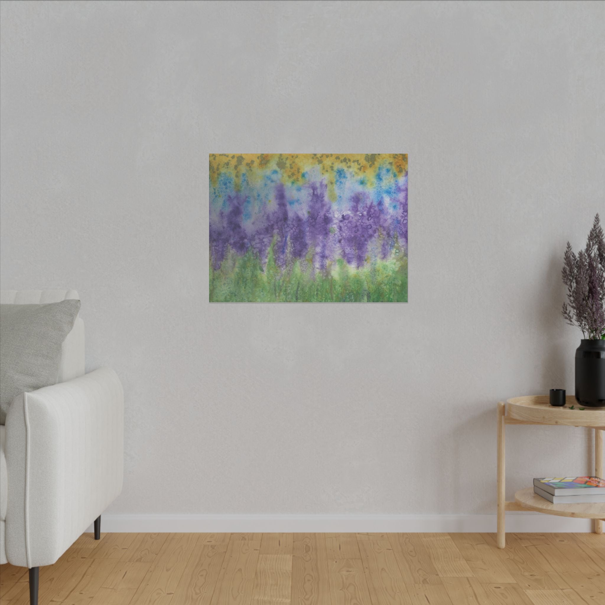 Large Colourful Wall Art, Canvas Prints, For Office, Bedroom or Living Room, or Special Gift #74 Lavender Fields