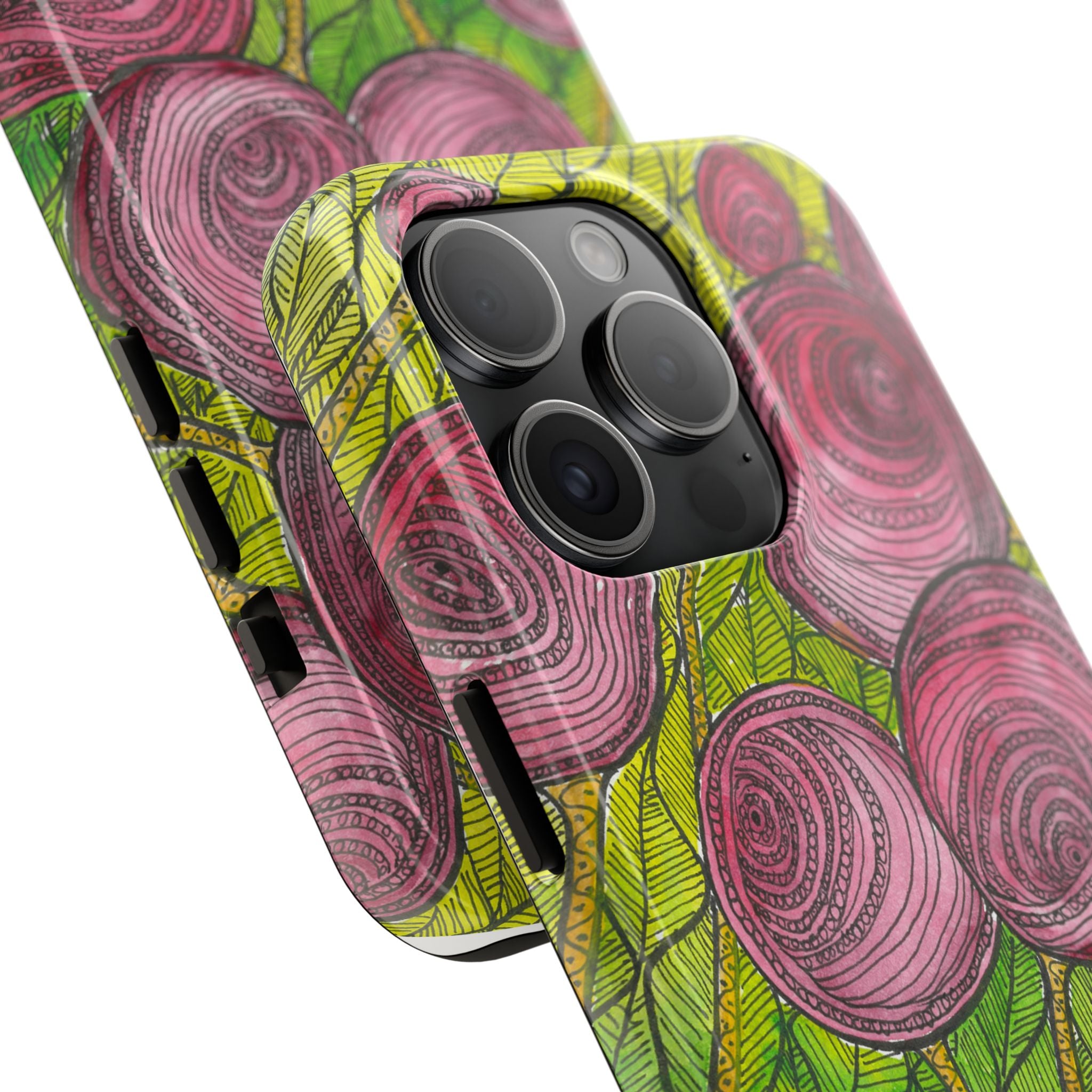 Tough Phone Case - All iPhones and Samsung Galaxys - Exciting Abstract Design #9 Spaced Blossoms