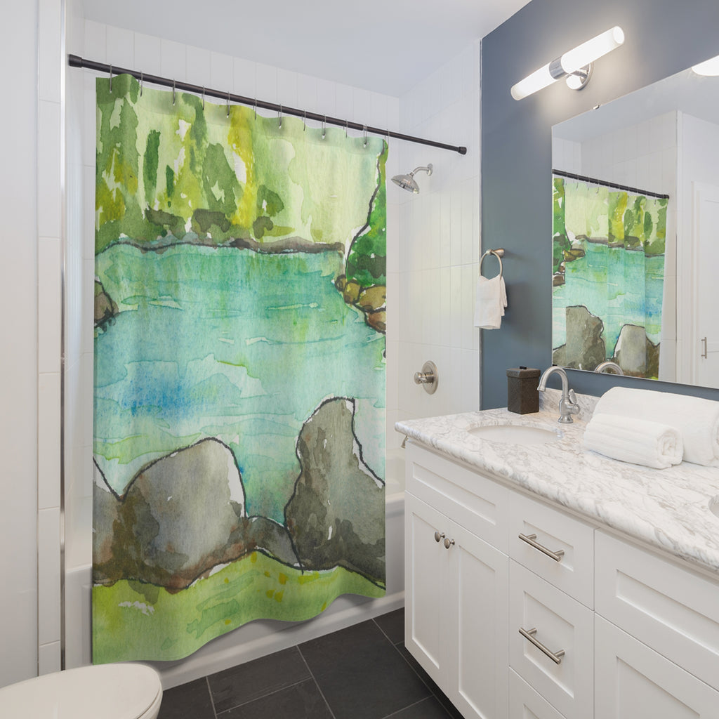 Beautiful Shower Curtains to Refresh Your Bathroom. Colourful Abstract Designs. Perfect For Your Bathroom or Special House-Warming Gift #88 Tara River