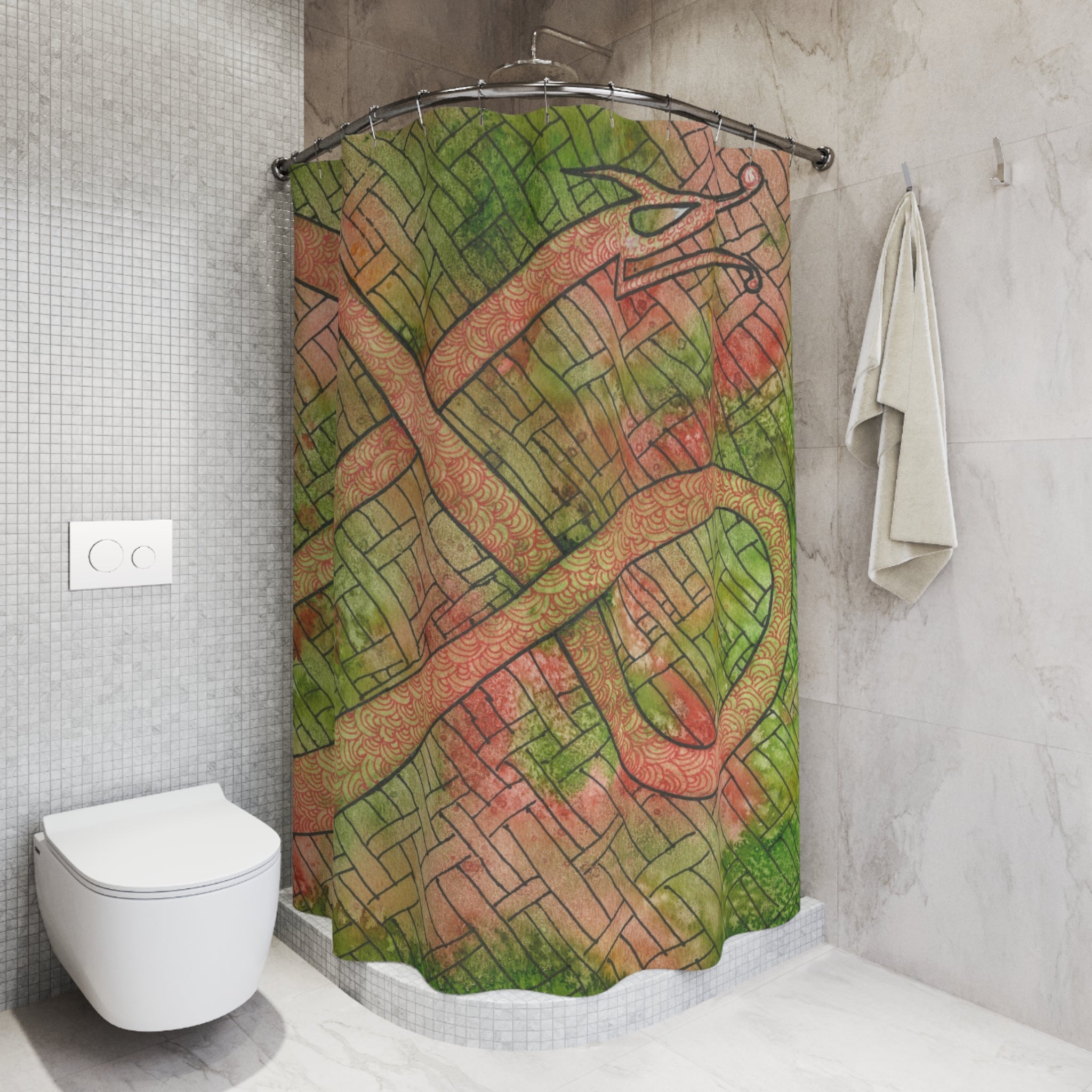 Beautiful Shower Curtains to Refresh Your Bathroom. Colourful Abstract Designs. Perfect For Your Bathroom or Special House-Warming Gift #57 Celtic Flavours