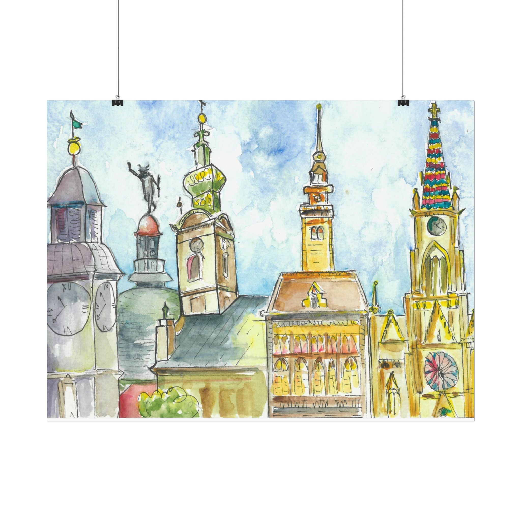 Large Colourful Wall Art, Posters & Prints, For Office, Bedroom or Living Room, or Special Gift #95 Beautiful Novi Sad - Serbia