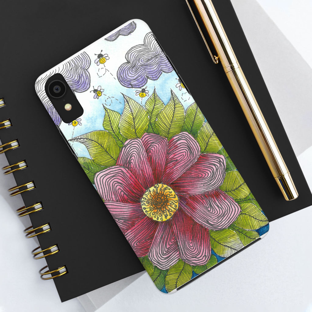 Tough Phone Case - All iPhones and Samsung Galaxys - Exciting Abstract Design  #4 Bloom'n