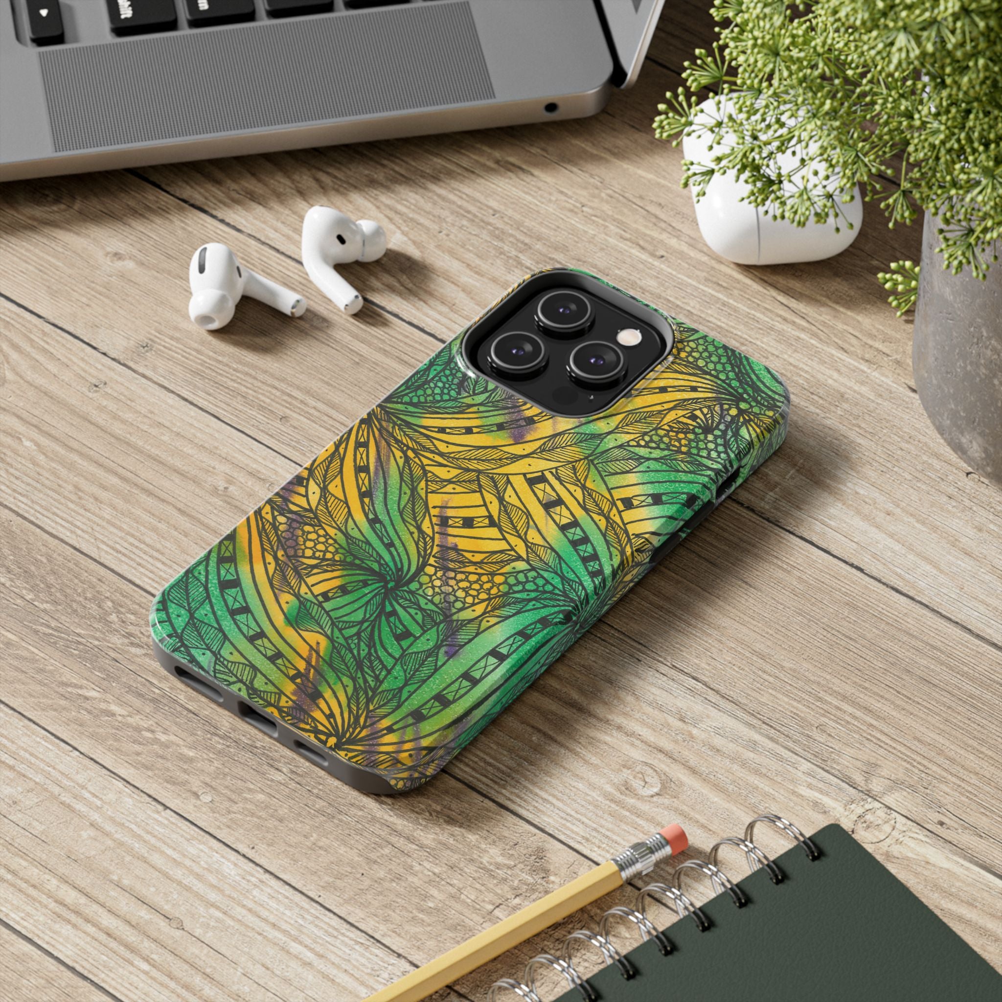 Tough Phone Case - All iPhones and Samsung Galaxys - Exciting Abstract Design #37 Shubbery!