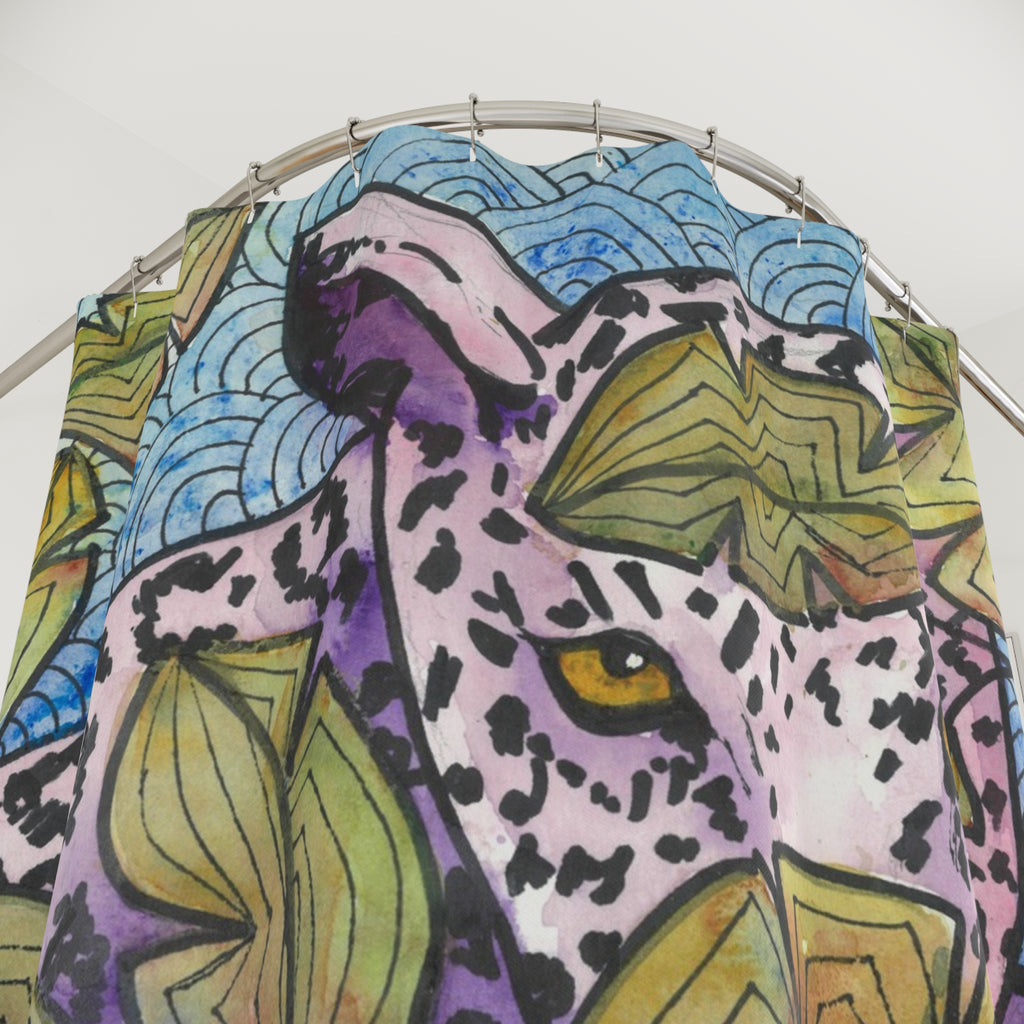 Beautiful Shower Curtains to Refresh Your Bathroom. Colourful Abstract Designs. Perfect For Your Bathroom or Special House-Warming Gift #76 Purrfect Blend