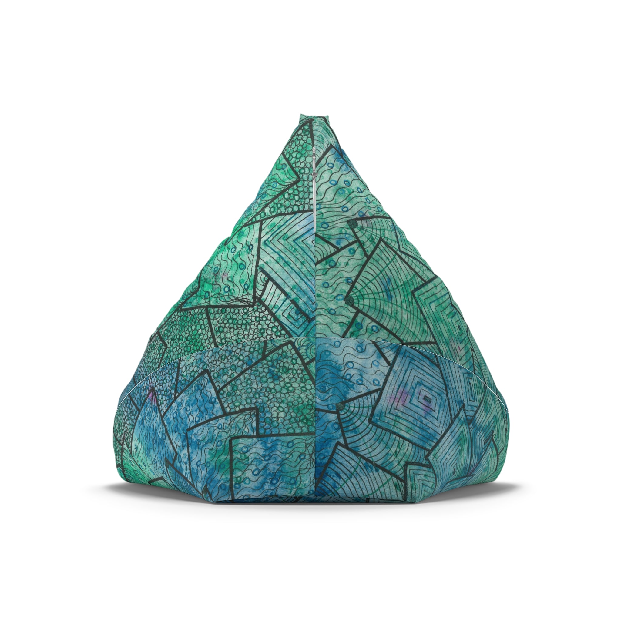 Bean Bag Chair Covers For Indoor & Outdoor - 2 Sizes - Exciting Abstract Design #65 And The Answer Is?
