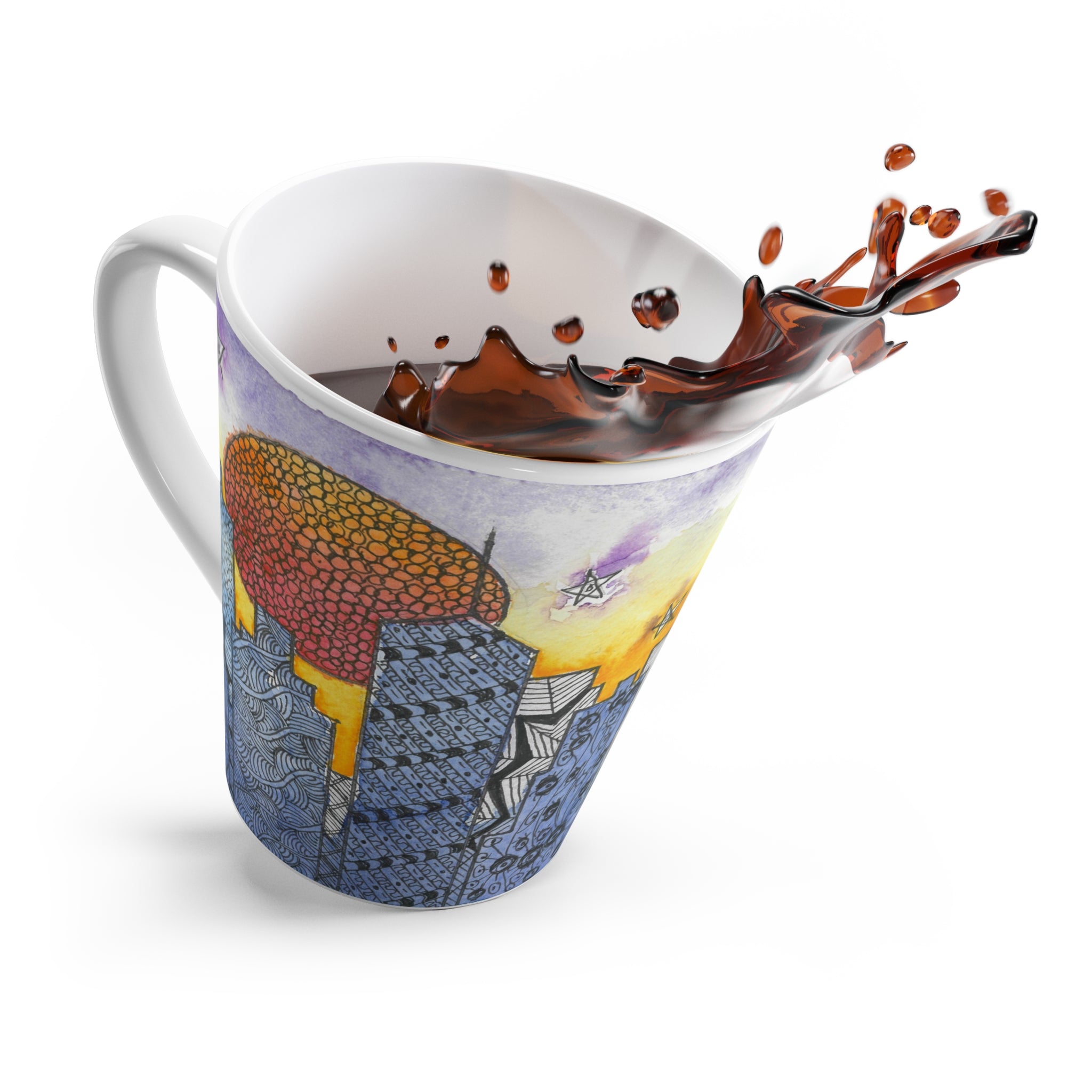 Coffee Mugs and Cups. Colourful Abstract Designs. Perfect for Home, Office or Special Gift #5 In The Shadows