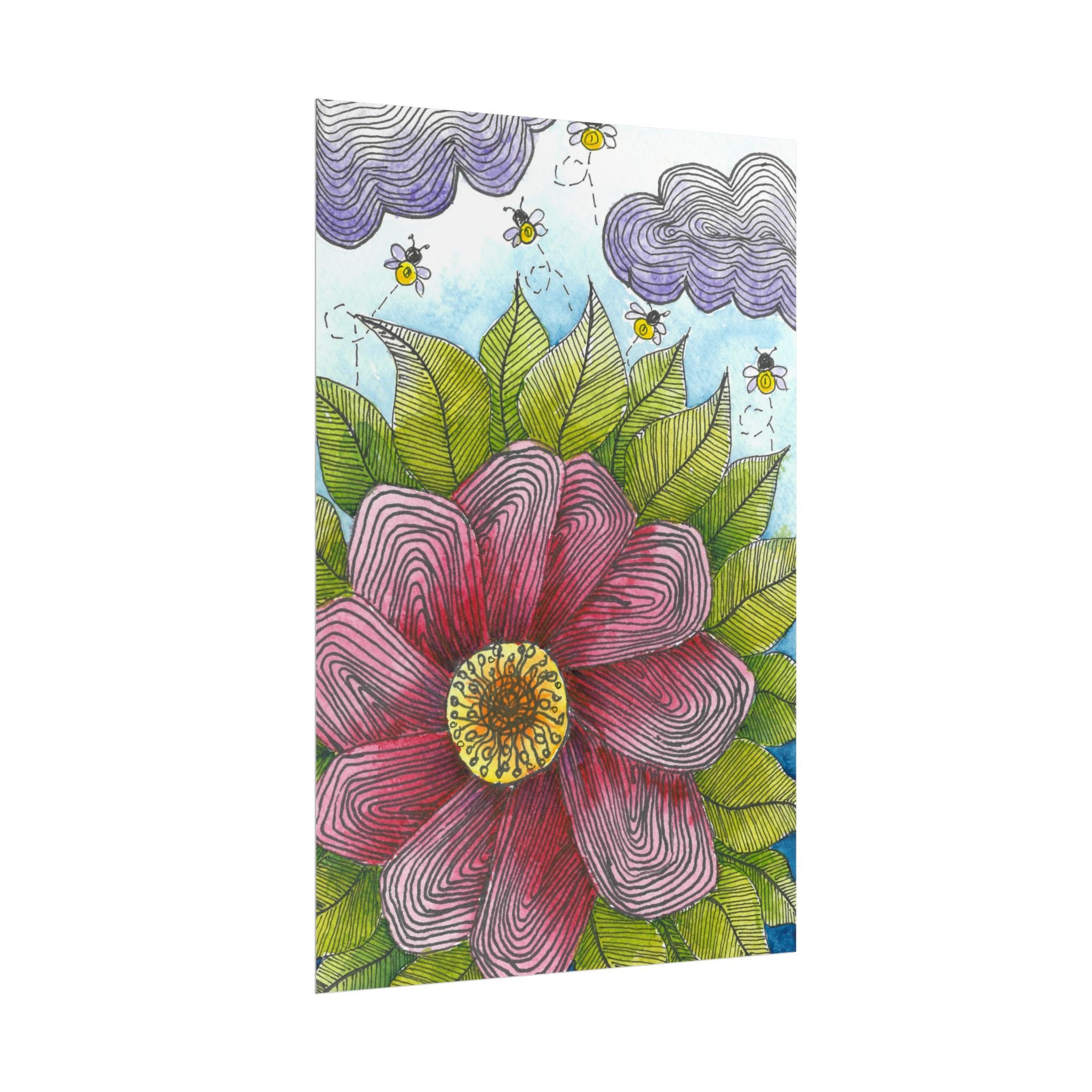 Large Colourful Wall Art, Posters & Prints, For Office, Bedroom or Living Room, or Special Gift #4 Bloom'n