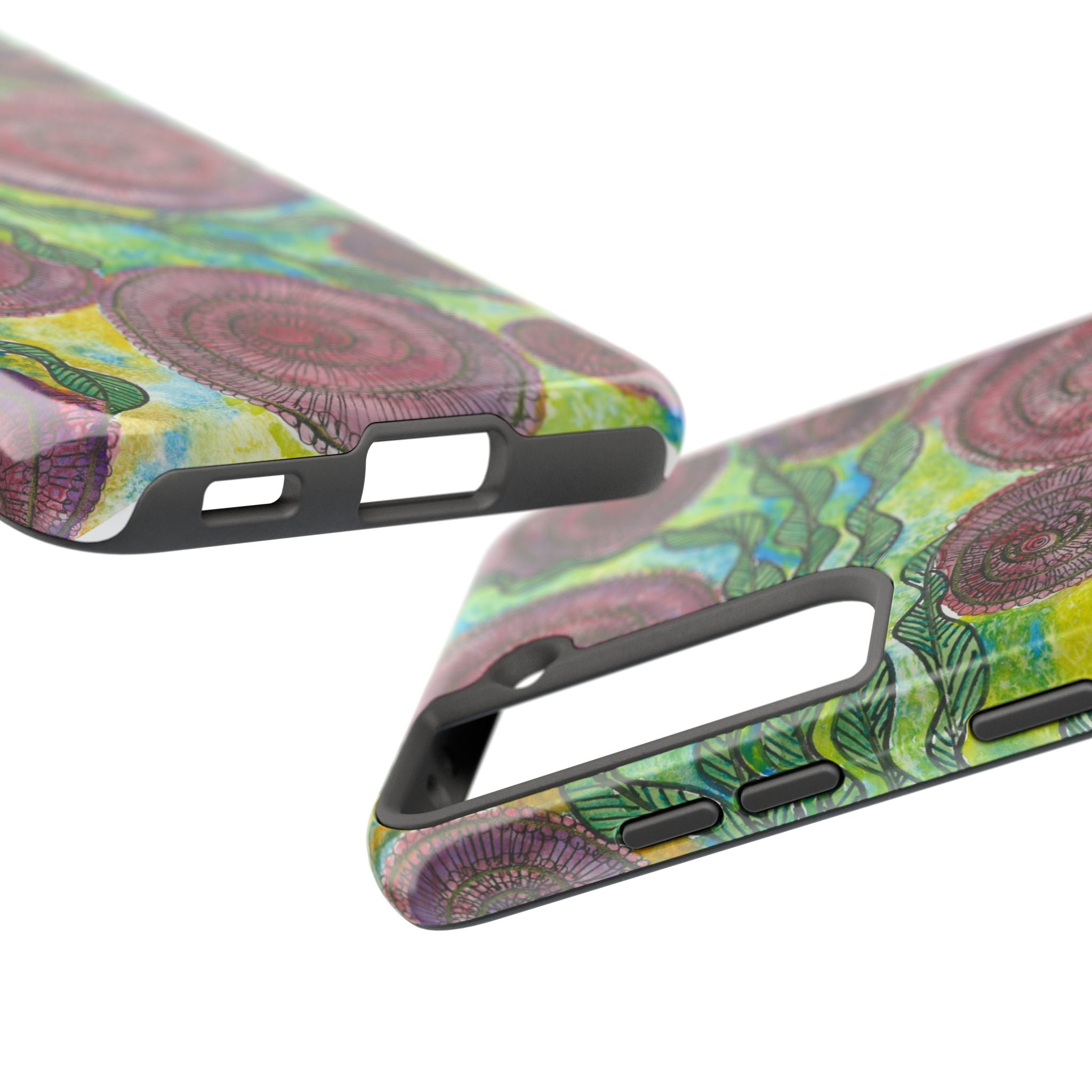 Tough Phone Case - All iPhones and Samsung Galaxys - Exciting Abstract Design #35 Beetroot To Yourself