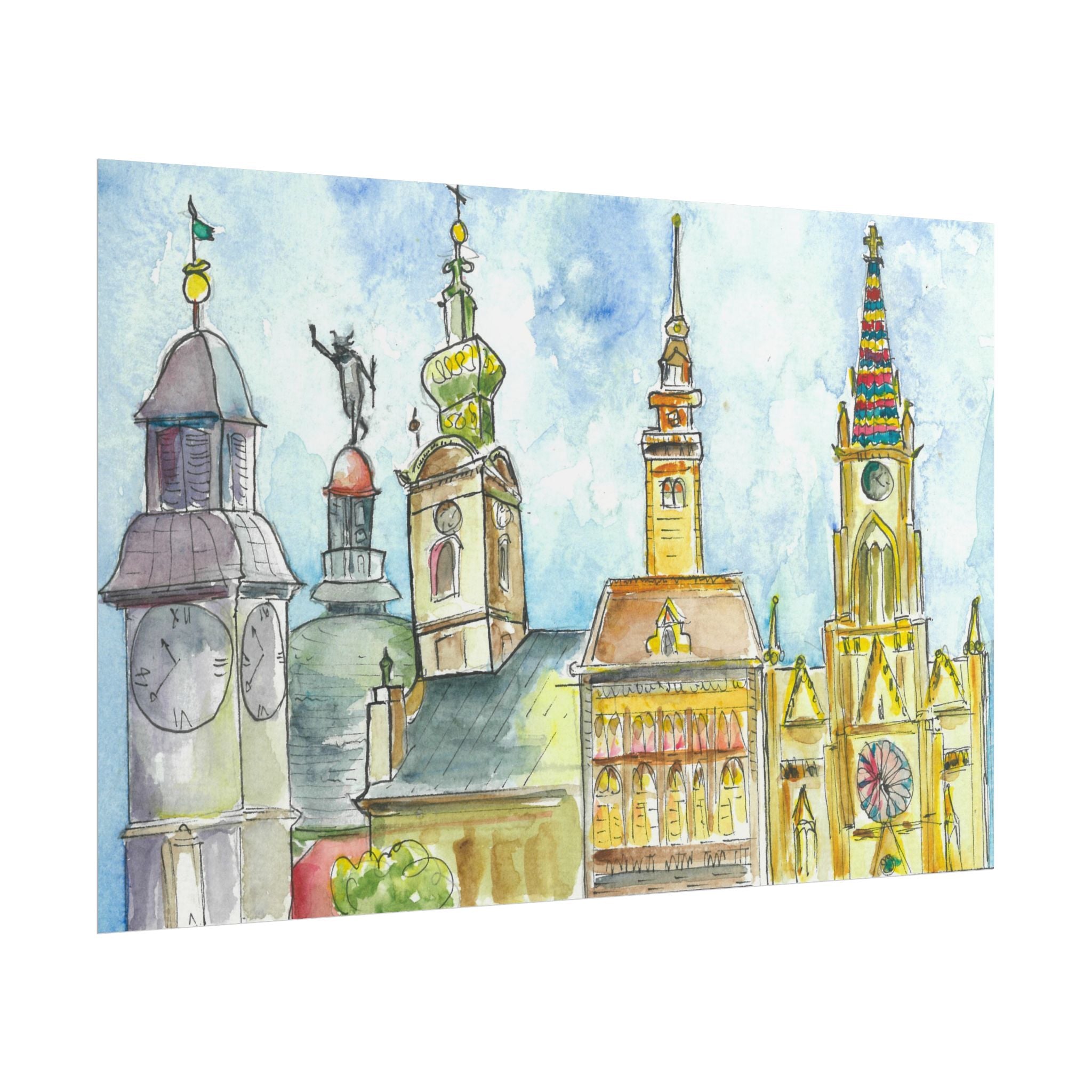 Large Colourful Wall Art, Posters & Prints, For Office, Bedroom or Living Room, or Special Gift #95 Beautiful Novi Sad - Serbia
