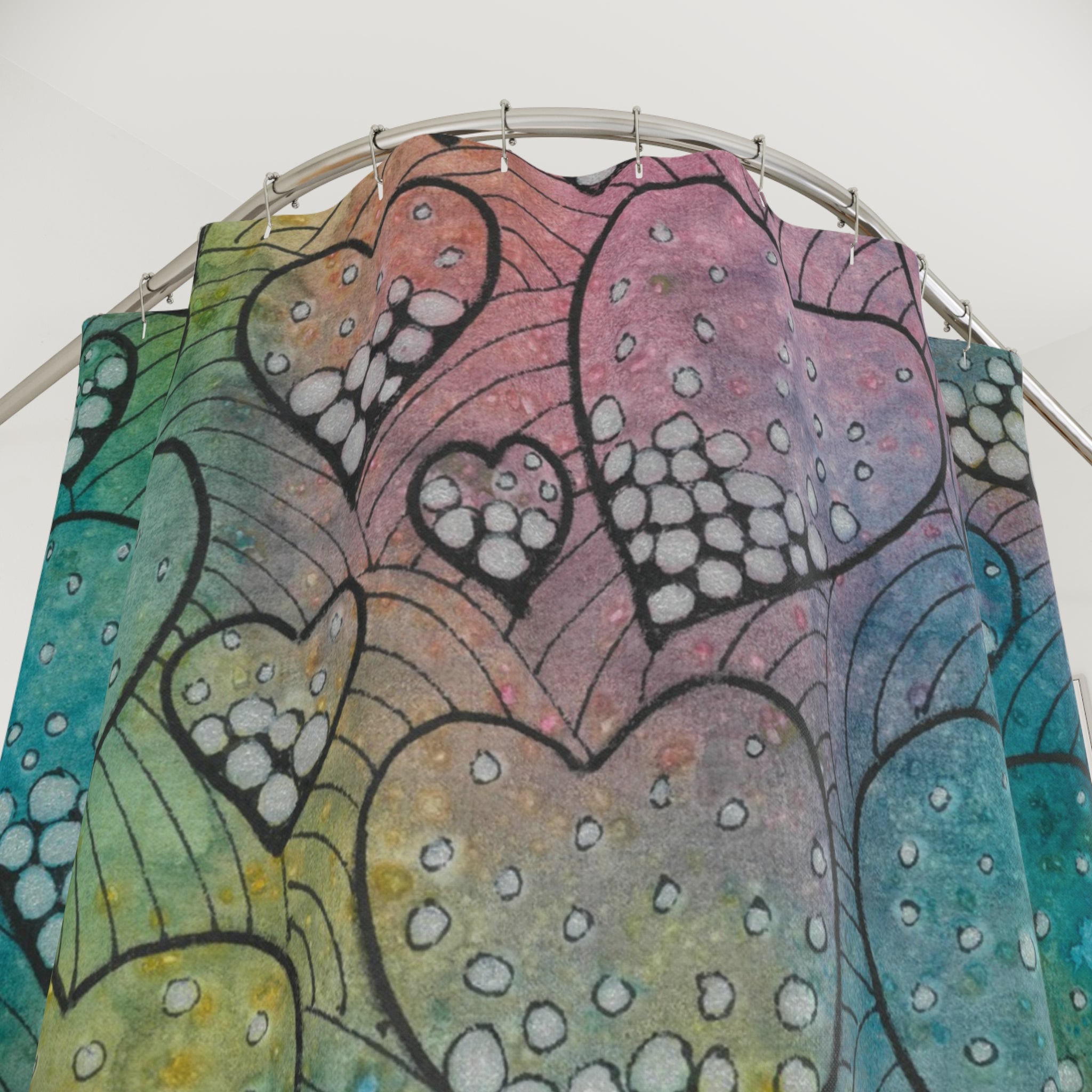 Beautiful Shower Curtains to Refresh Your Bathroom. Colourful Abstract Designs. Perfect For Your Bathroom or Special House-Warming Gift #97 Whats Love Got To Do With It