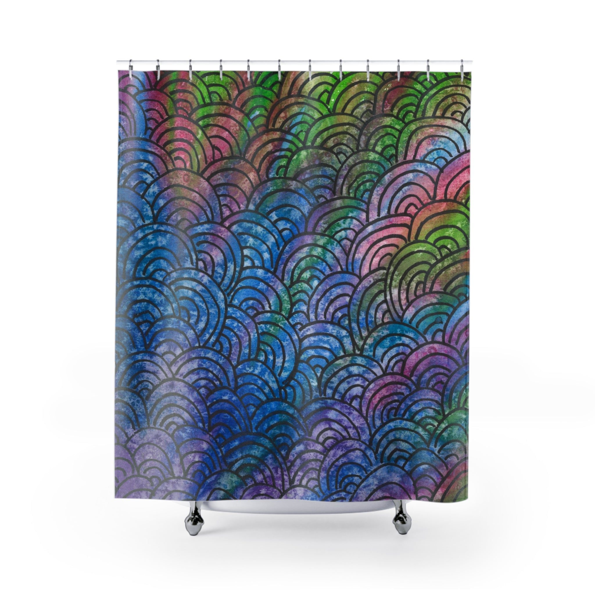 Beautiful Shower Curtains to Refresh Your Bathroom. Colourful Abstract Designs. Perfect For Your Bathroom or Special House-Warming Gift #84 Ah The Past