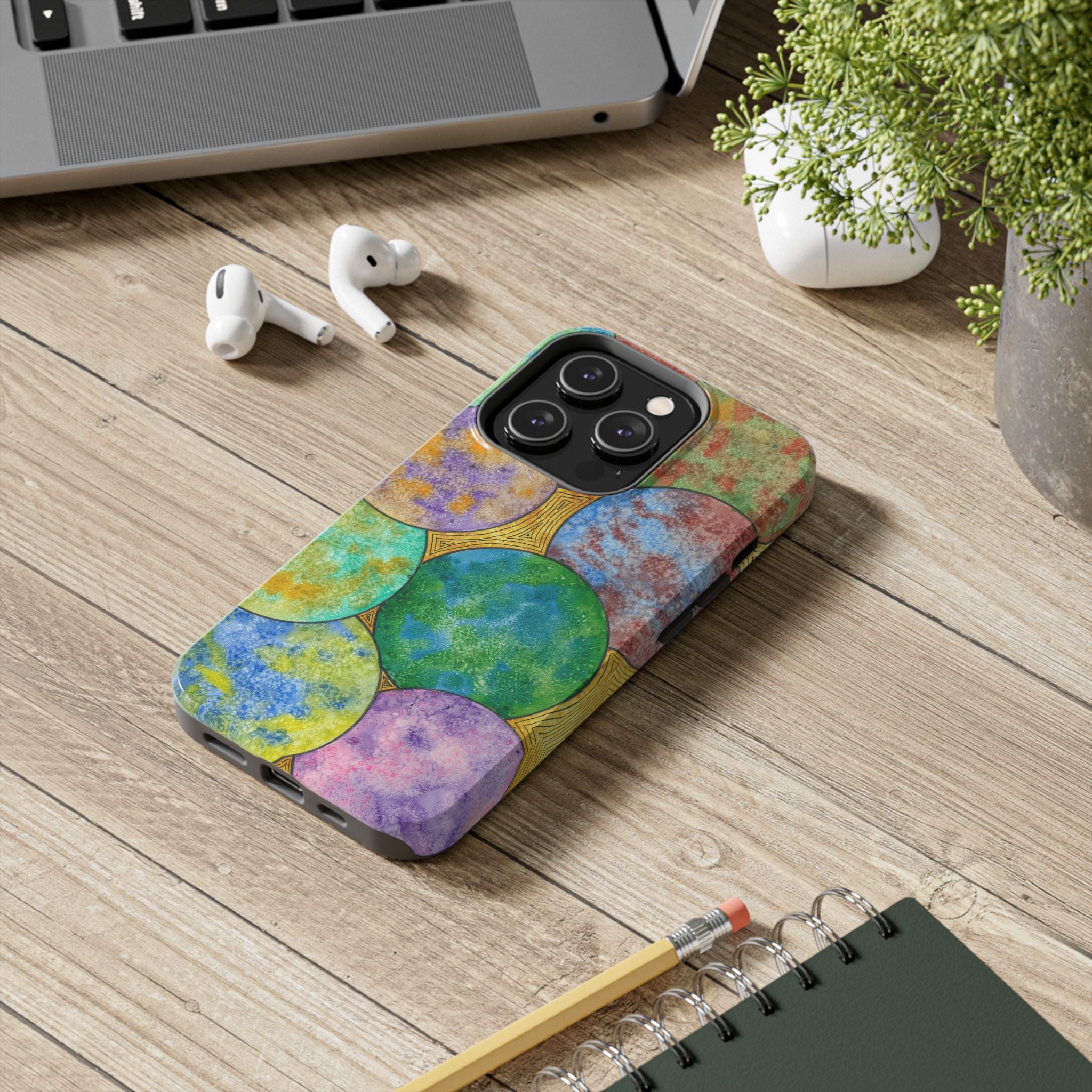 Tough Phone Case - All iPhones and Samsung Galaxys - Exciting Abstract Design #61 Worlds Apart