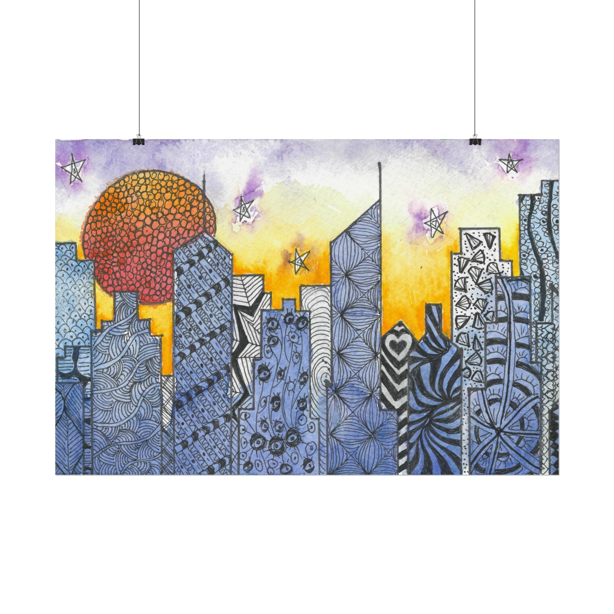 Large Colourful Wall Art, Posters & Prints, For Office, Bedroom or Living Room, or Special Gift #5 In The Shadows