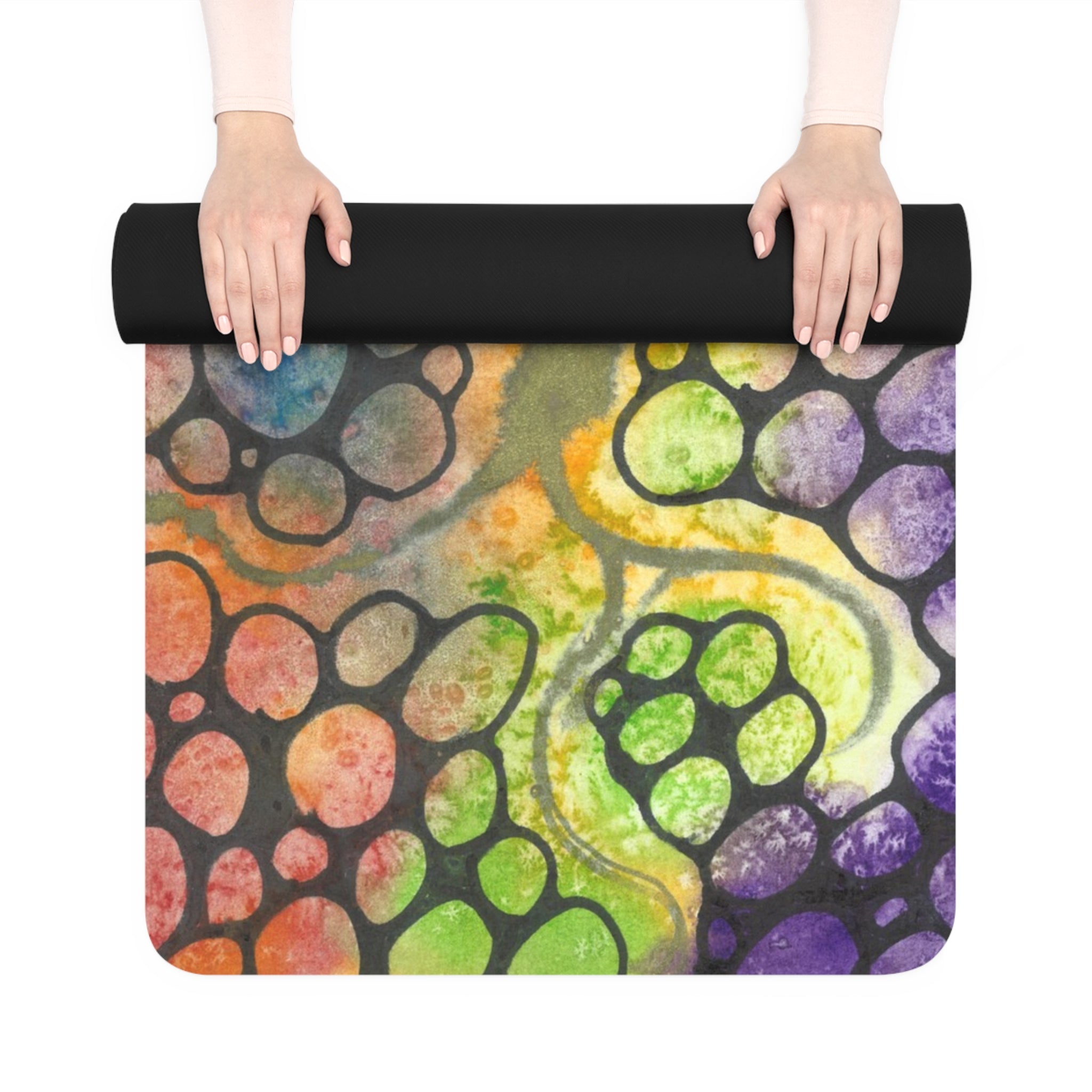 Yoga Mats and Gym Mats. Colourful Abstract Designs. Perfect for Home, Yoga or Gym Class, or a Special Gift #77 River Of Dreams