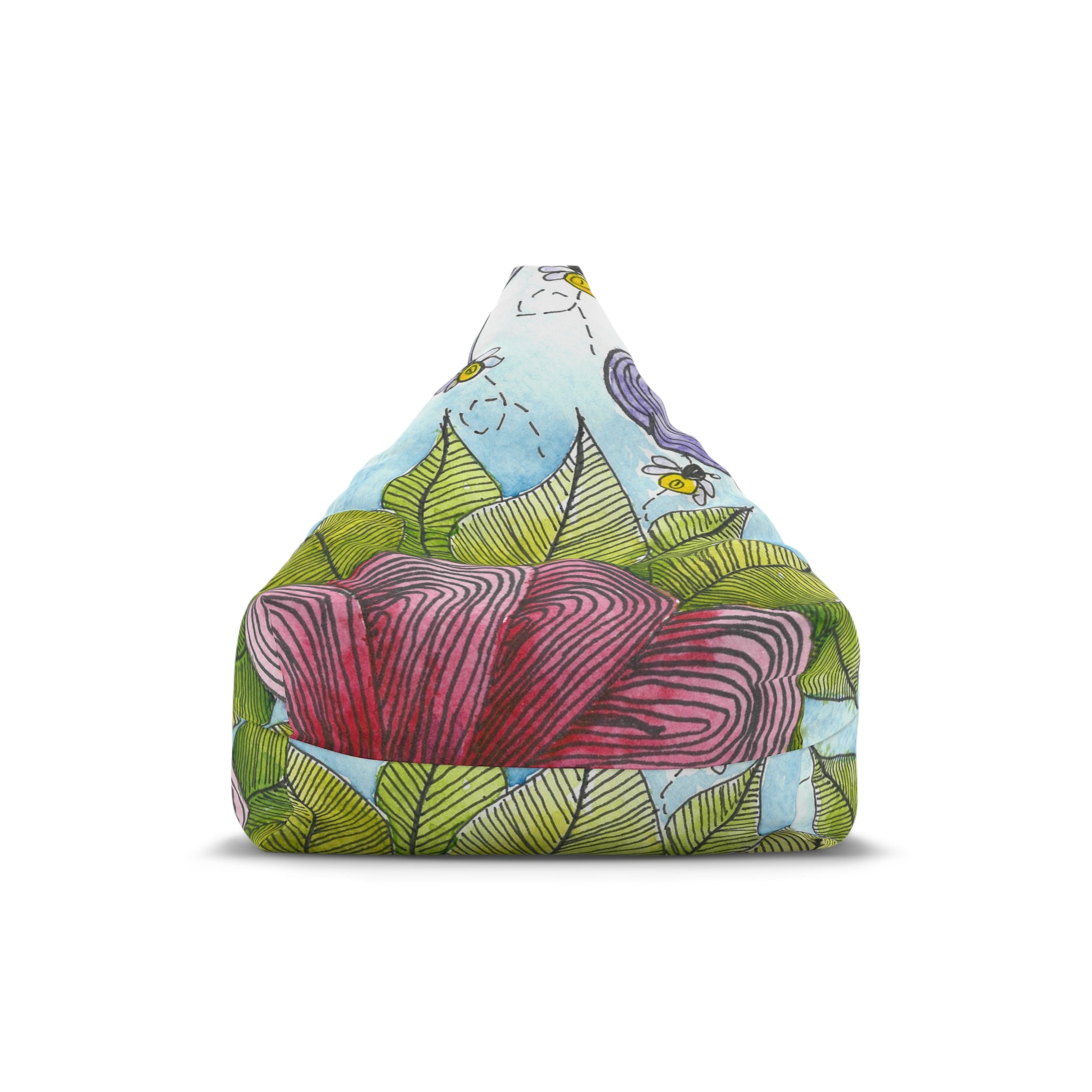 Bean Bag Chair Covers For Indoor & Outdoor - 2 Sizes - Exciting Abstract Design #4 Bloom'n