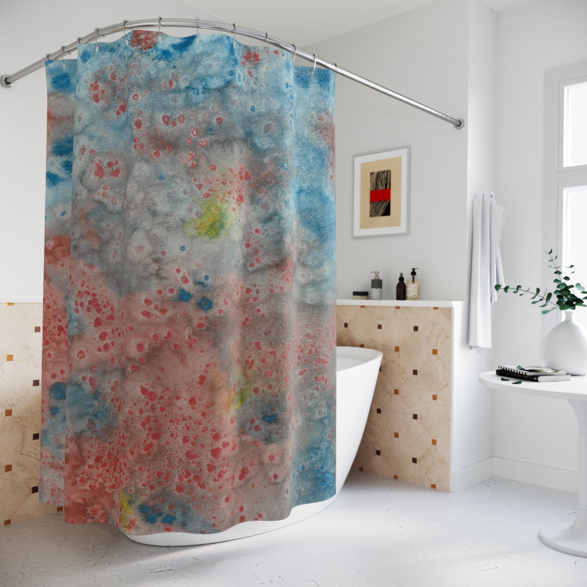 Beautiful Shower Curtains to Refresh Your Bathroom. Colourful Abstract Designs. Perfect For Your Bathroom or Special House-Warming Gift #53 The Reef