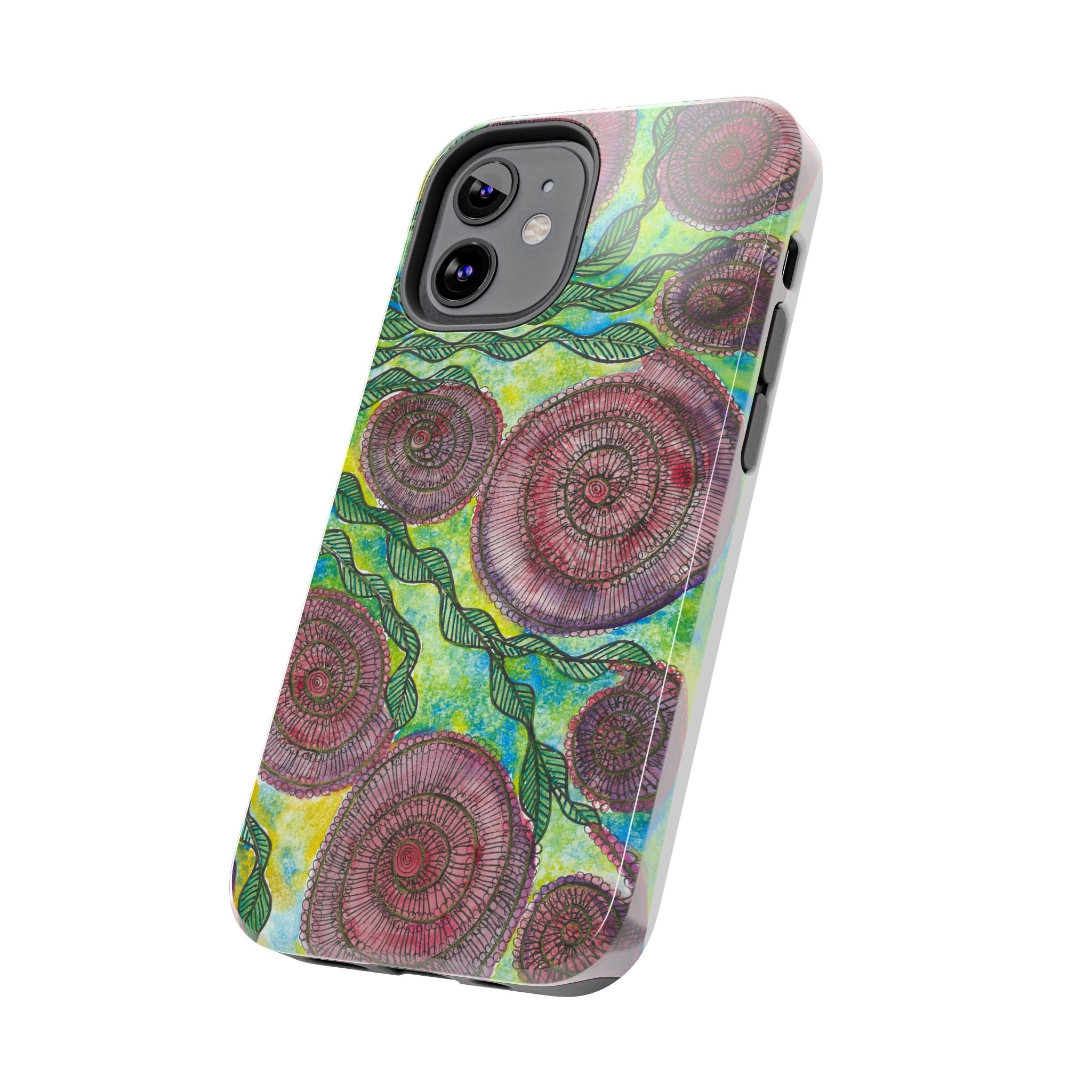 Tough Phone Case - All iPhones and Samsung Galaxys - Exciting Abstract Design #35 Beetroot To Yourself