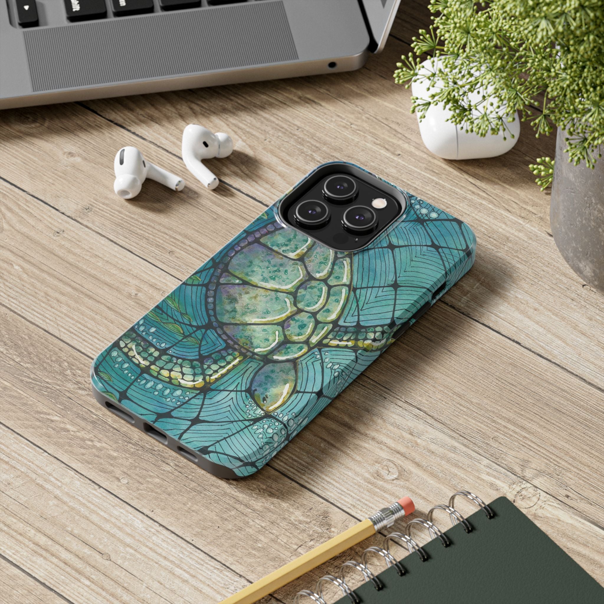 Tough Phone Case - All iPhones and Samsung Galaxys - Exciting Abstract Design #73 Turtling Along