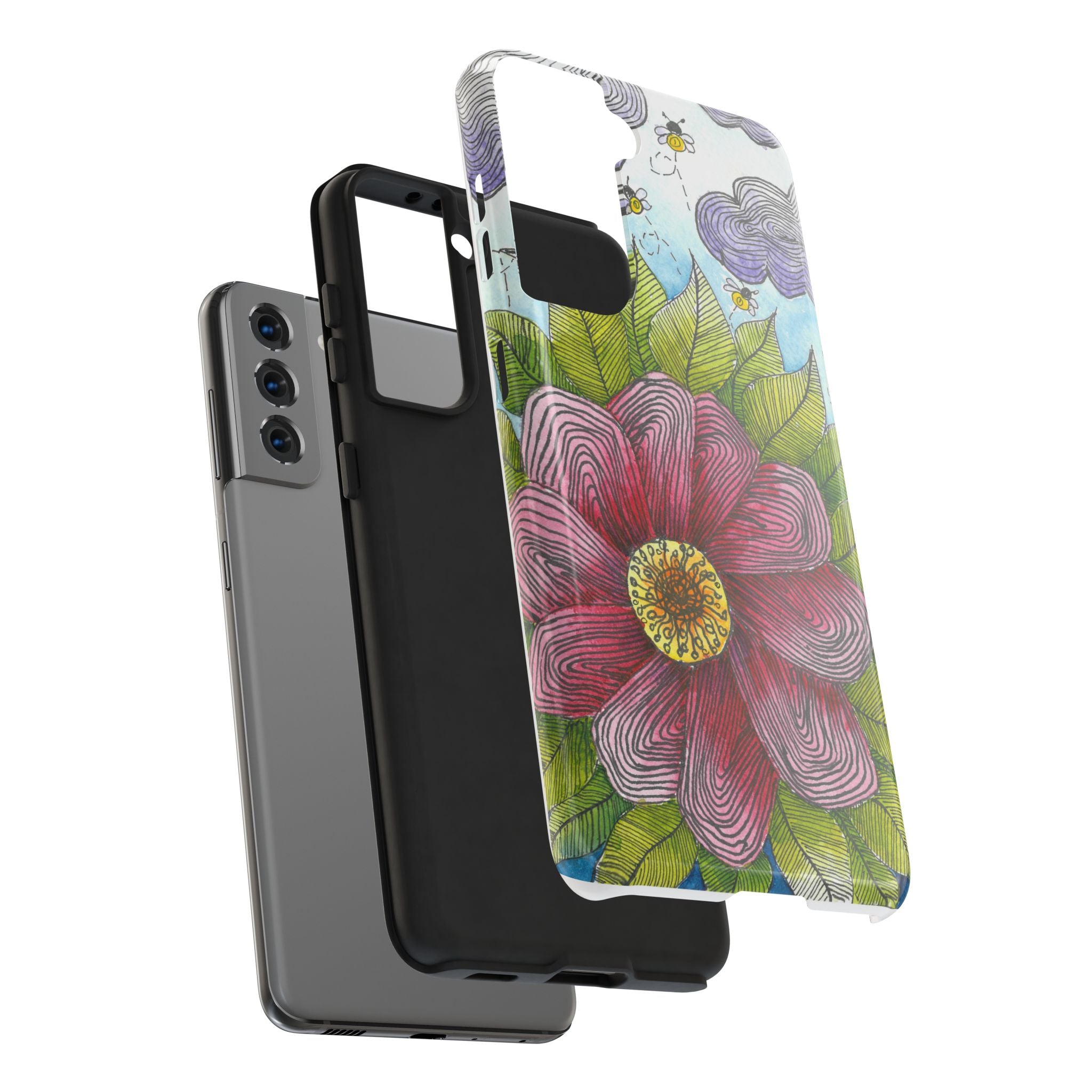 Tough Phone Case - All iPhones and Samsung Galaxys - Exciting Abstract Design  #4 Bloom'n