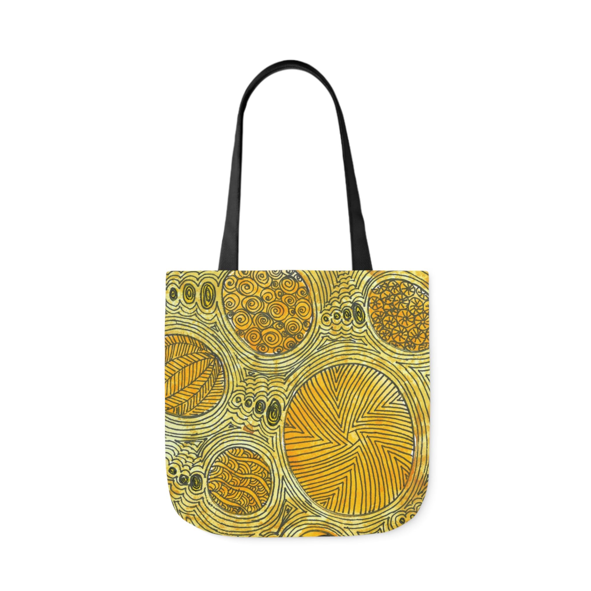 Canvas Tote Bags, Colourful Abstract Designs, 5-Color Straps, 3 Sizes.  For Family and friends or a Special Gift #38 The Conversationalist