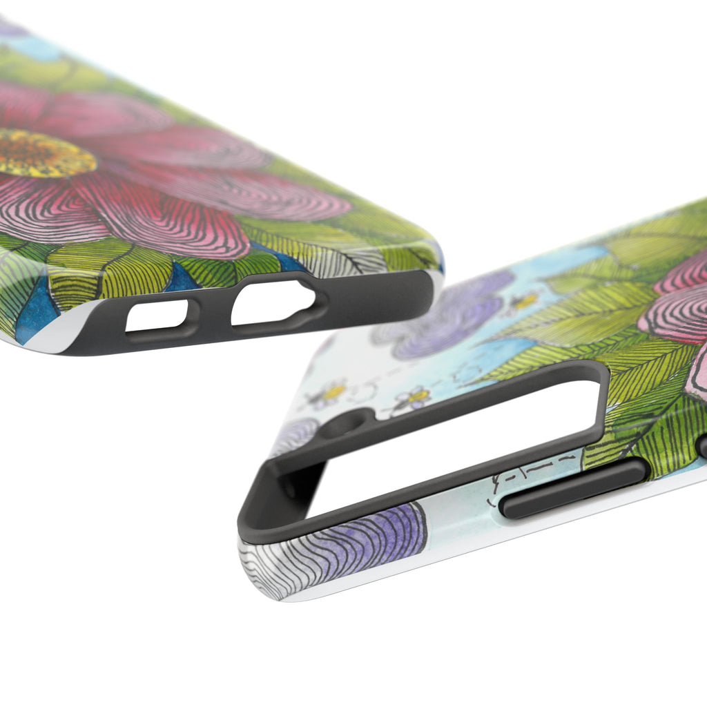 Tough Phone Case - All iPhones and Samsung Galaxys - Exciting Abstract Design  #4 Bloom'n