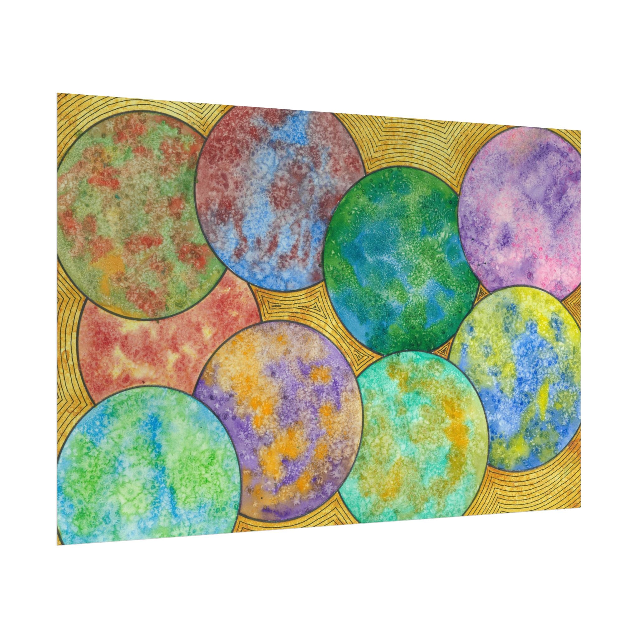 Large Colourful Wall Art, Posters & Prints, For Office, Bedroom or Living Room, or Special Gift #61 Worlds Apart