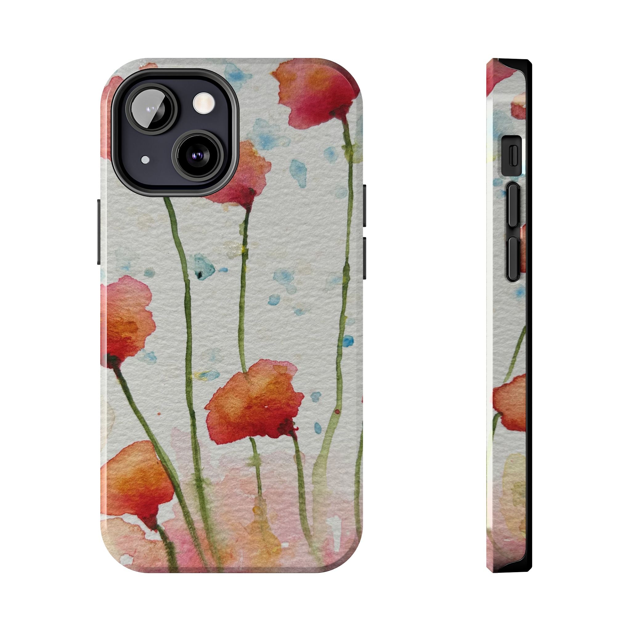Tough Phone Case - All iPhones and Samsung Galaxys - Exciting Abstract Design #94 Poppies Galore