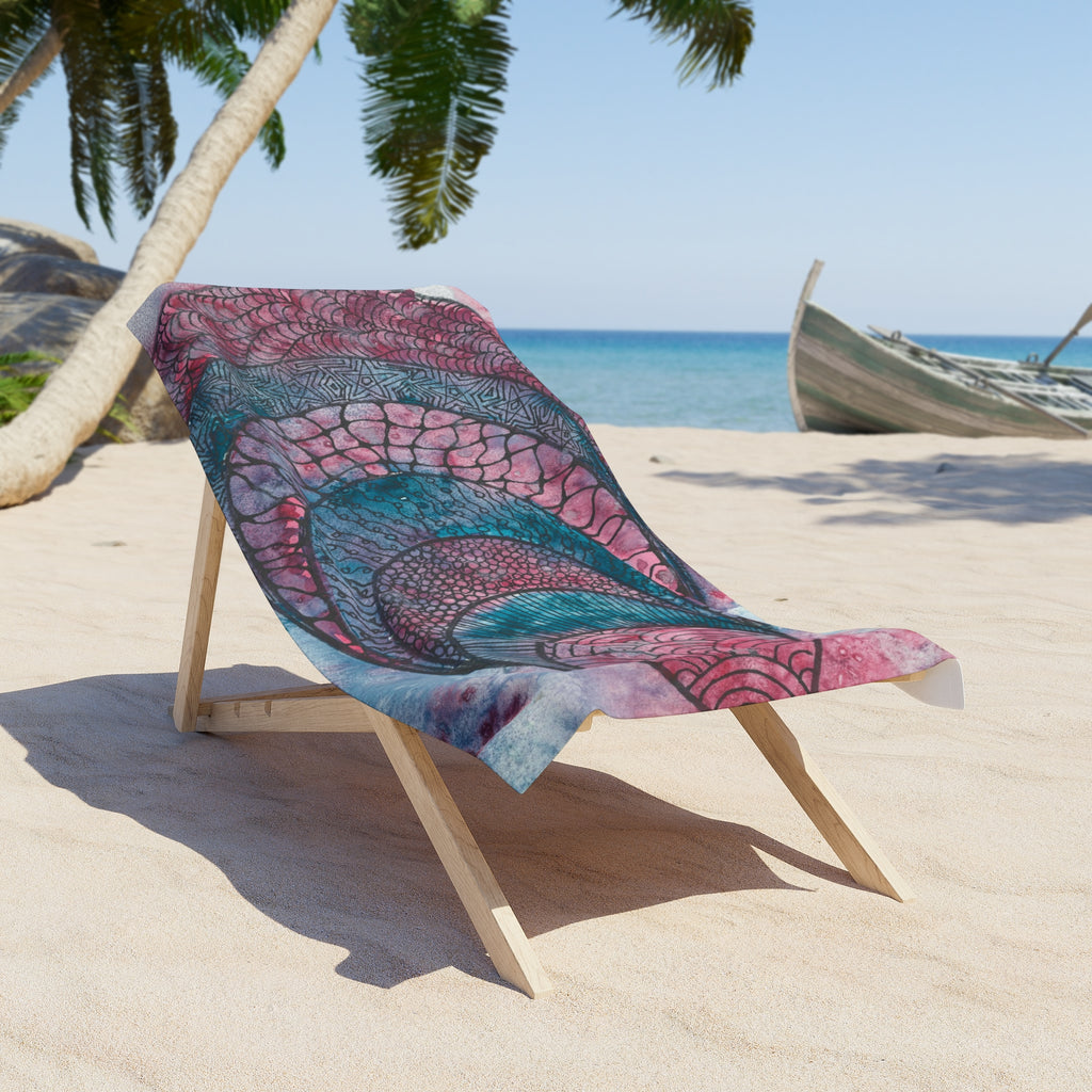 Colourful Abstract Beach Towels, Cotton Loop backing for Durability, 2 Sizes.  For Family and friends or a Special Gift #92 The Goddess Lives