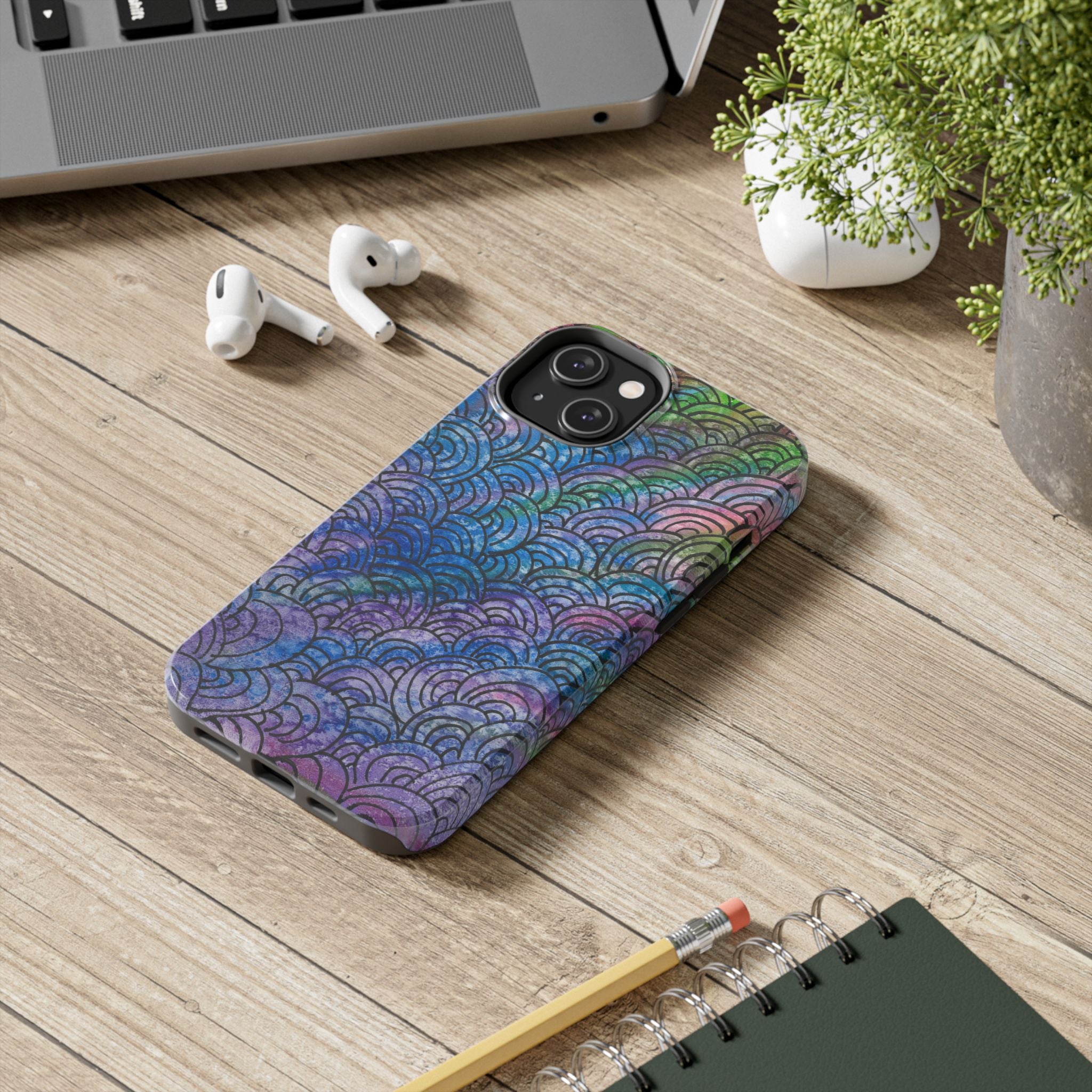 Tough Phone Case - All iPhones and Samsung Galaxys - Exciting Abstract Design #84 Ah! The Past