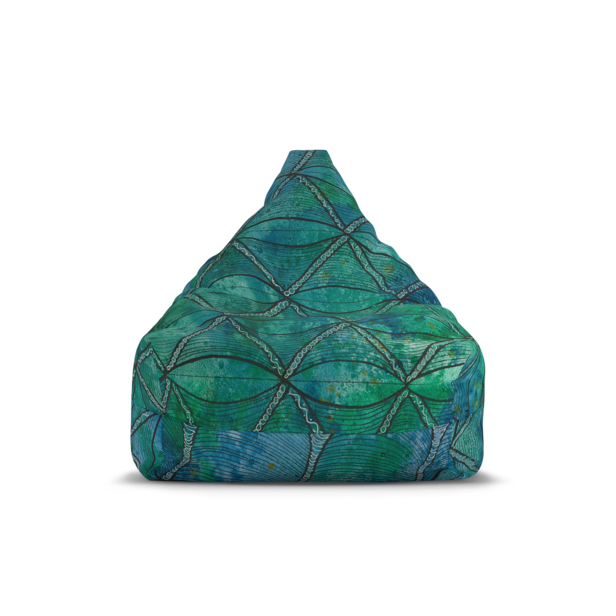 Bean Bag Chair Covers For Indoor & Outdoor - 2 Sizes - Exciting Abstract Design #58 How's The Serenity?