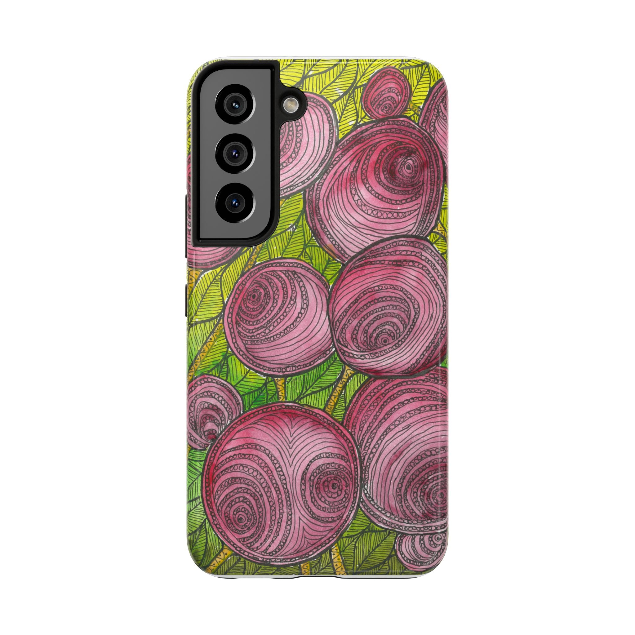 Tough Phone Case - All iPhones and Samsung Galaxys - Exciting Abstract Design #9 Spaced Blossoms