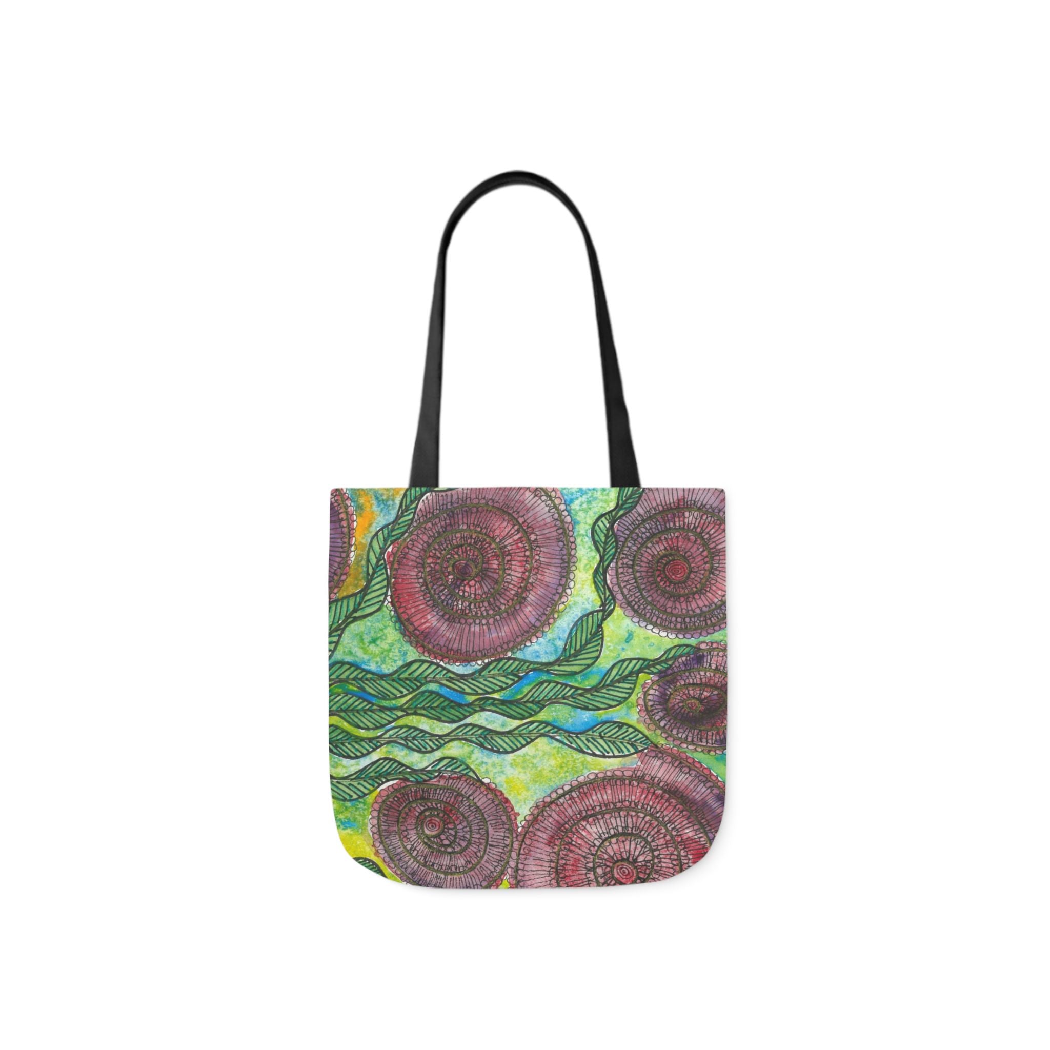 Canvas Tote Bags, Colourful Abstract Designs, 5-Color Straps, 3 Sizes.  For Family and friends or a Special Gift #35 Beetroot To Yourself