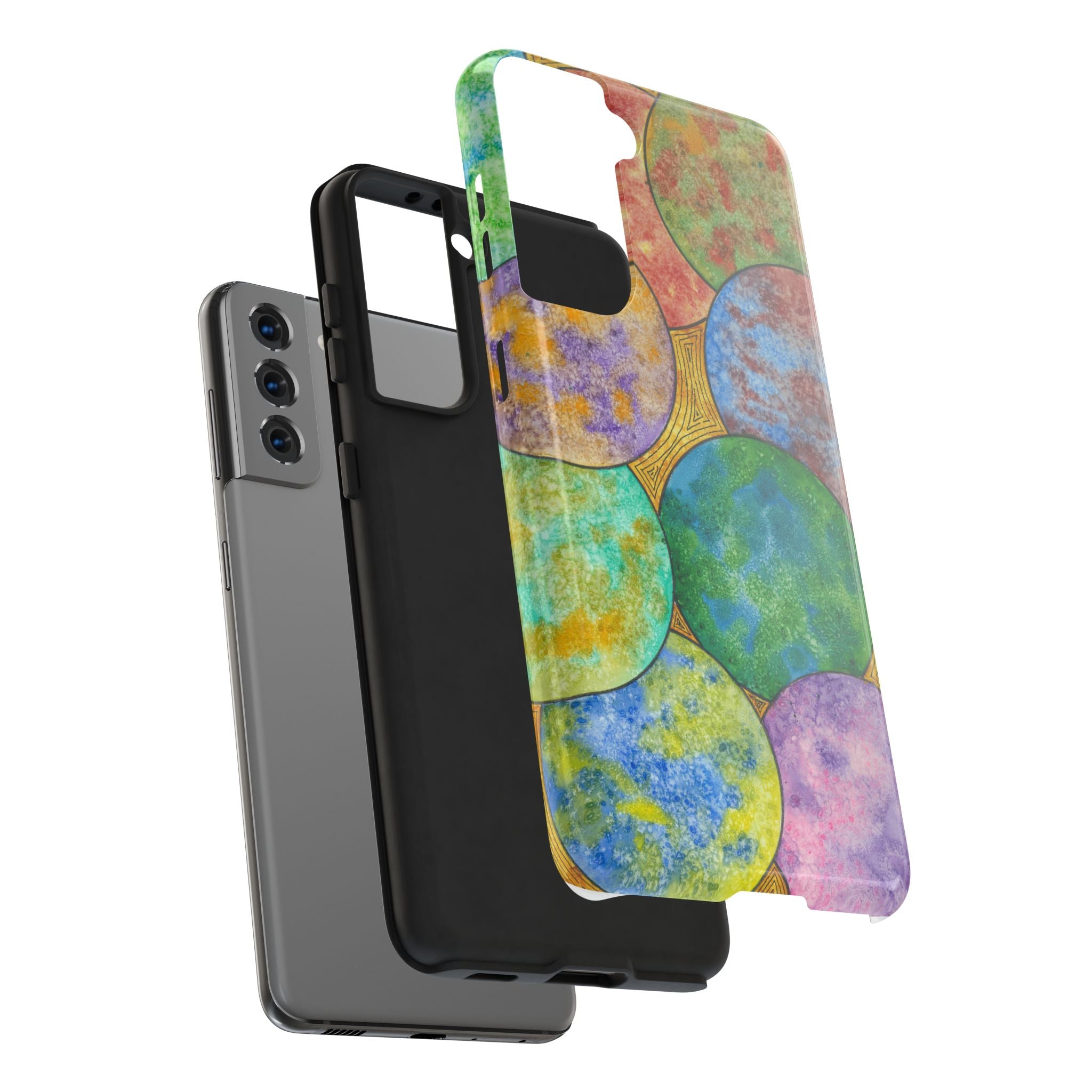 Tough Phone Case - All iPhones and Samsung Galaxys - Exciting Abstract Design #61 Worlds Apart