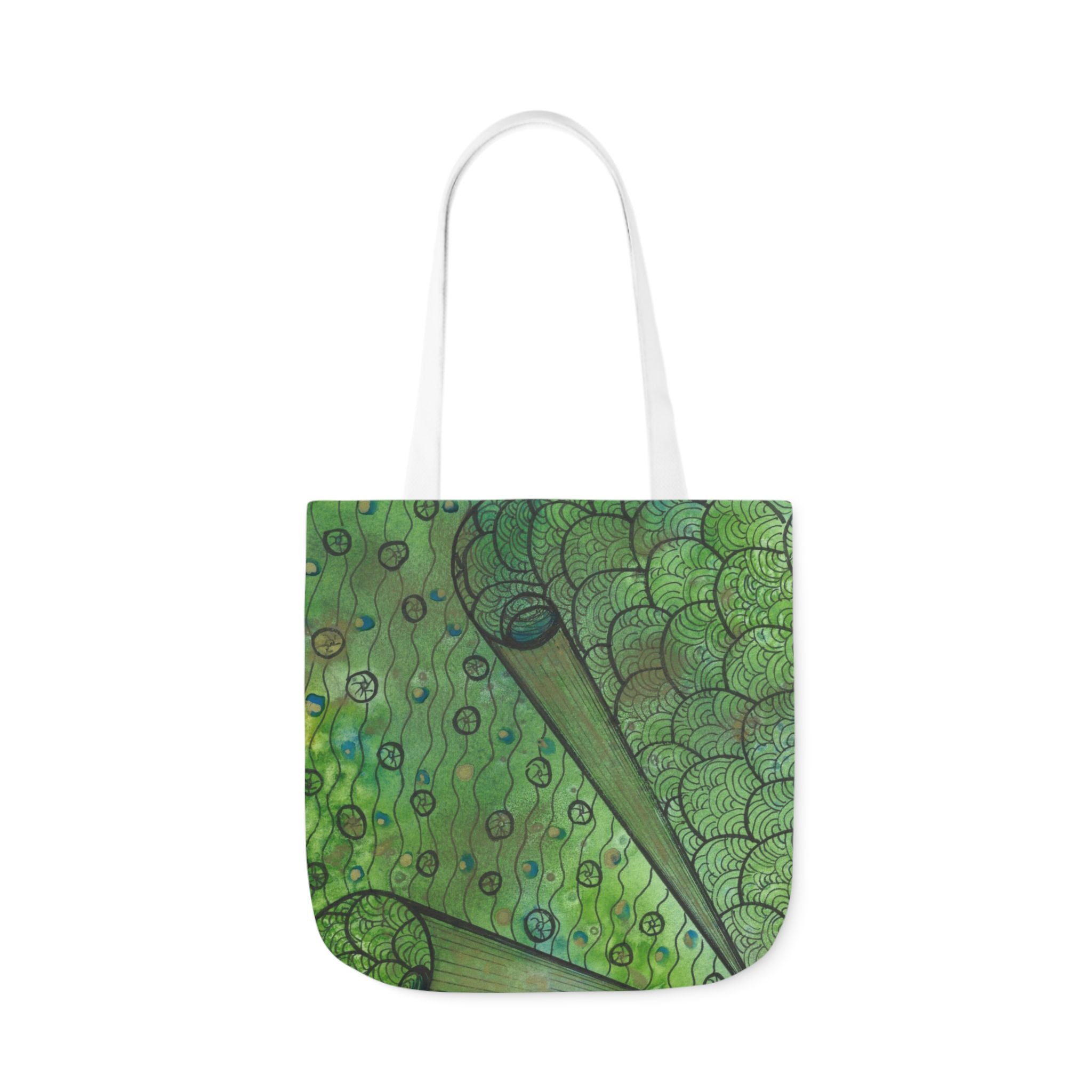 Canvas Tote Bags, Colourful Abstract Designs, 5-Color Straps, 3 Sizes.  For Family and friends or a Special Gift #69 New Horizons
