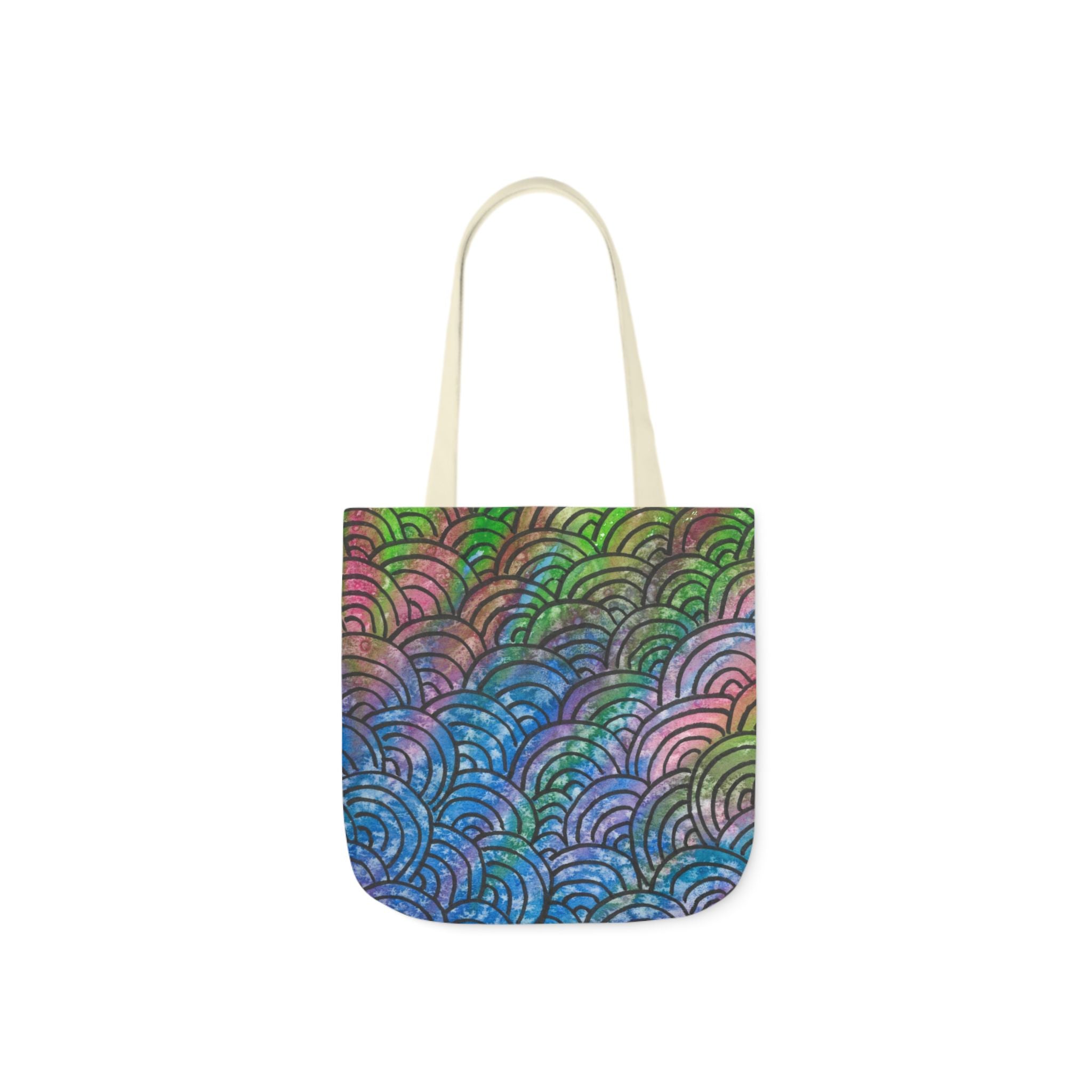 Canvas Tote Bags, Colourful Abstract Designs, 5-Color Straps, 3 Sizes.  For Family and friends or a Special Gift #84 Ah The Past
