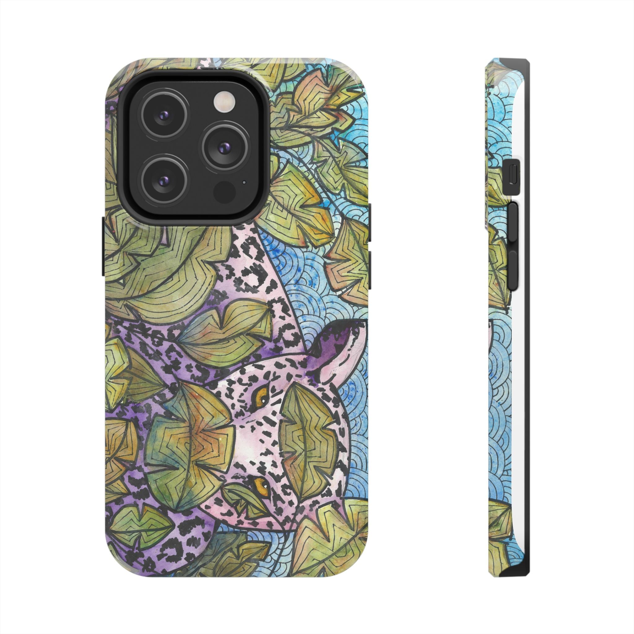 Tough Phone Case - All iPhones and Samsung Galaxys - Exciting Abstract Design #76 Purrfect Blend