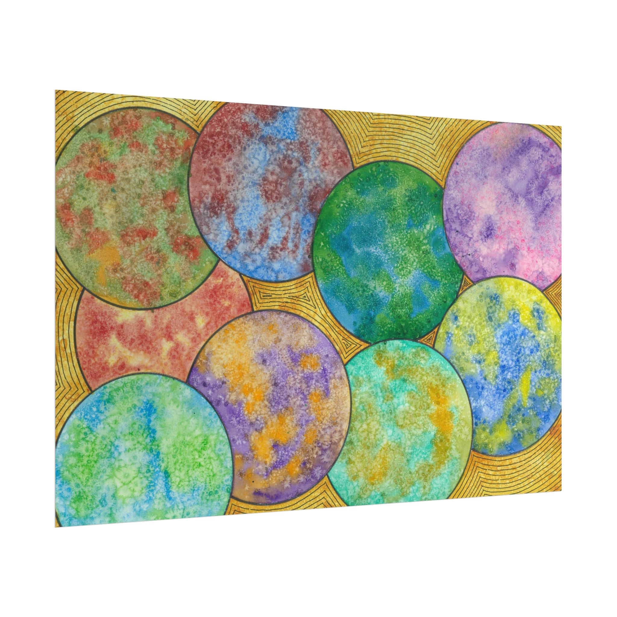 Large Colourful Wall Art, Posters & Prints, For Office, Bedroom or Living Room, or Special Gift #61 Worlds Apart