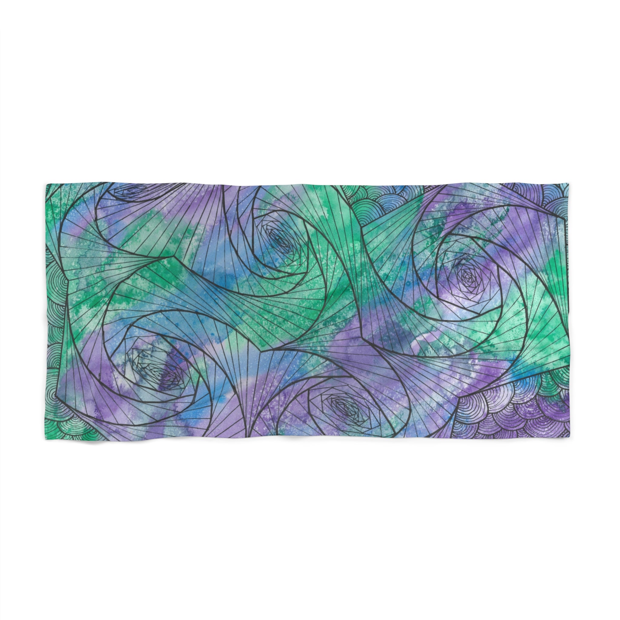 Colourful Abstract Beach Towels, Cotton Loop backing for Durability, 2 Sizes.  For Family and friends or a Special Gift #50 If Not Now When