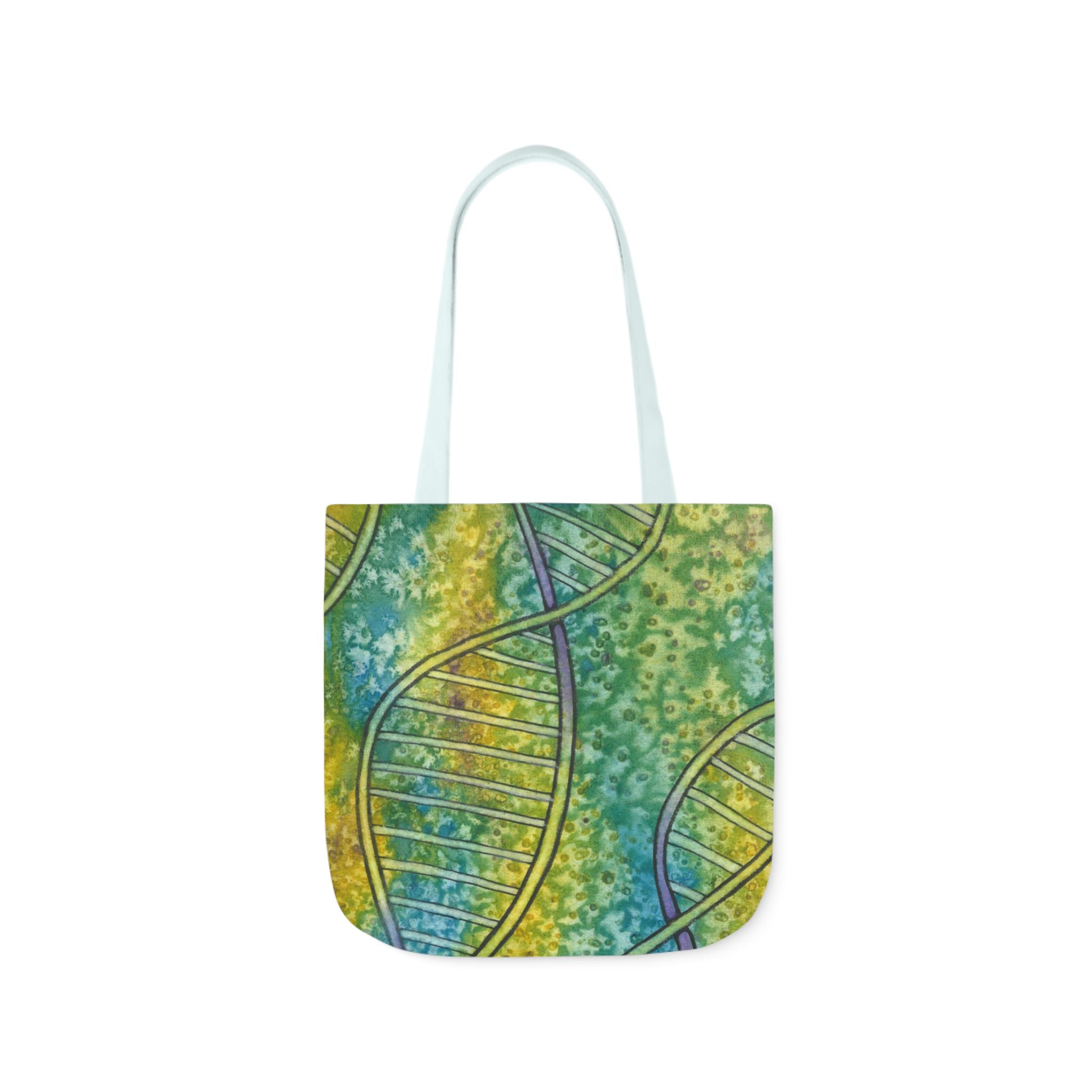 Canvas Tote Bags, Colourful Abstract Designs, 5-Color Straps, 3 Sizes.  For Family and friends or a Special Gift #99 Crop Of DNA