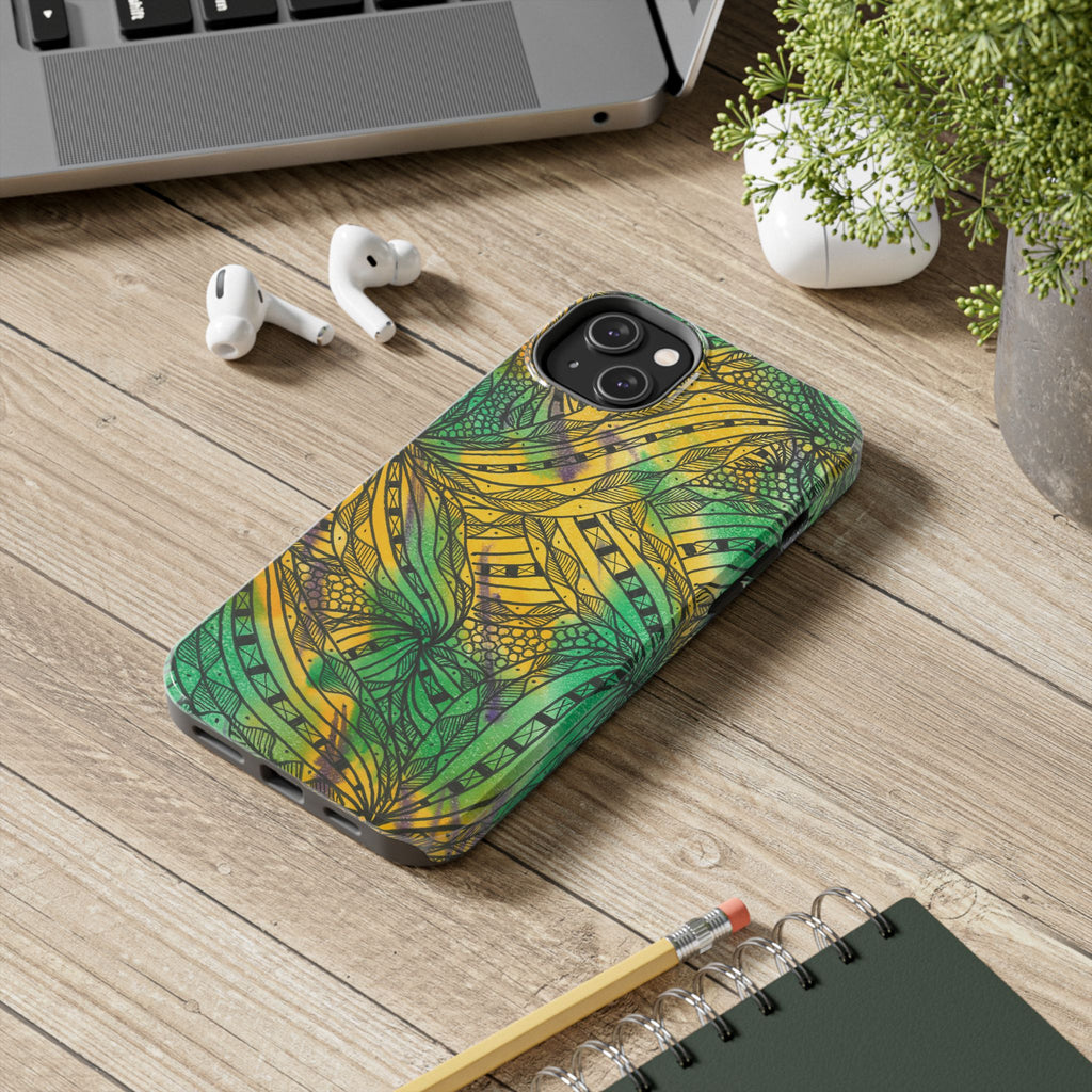 Tough Phone Case - All iPhones and Samsung Galaxys - Exciting Abstract Design #37 Shubbery!