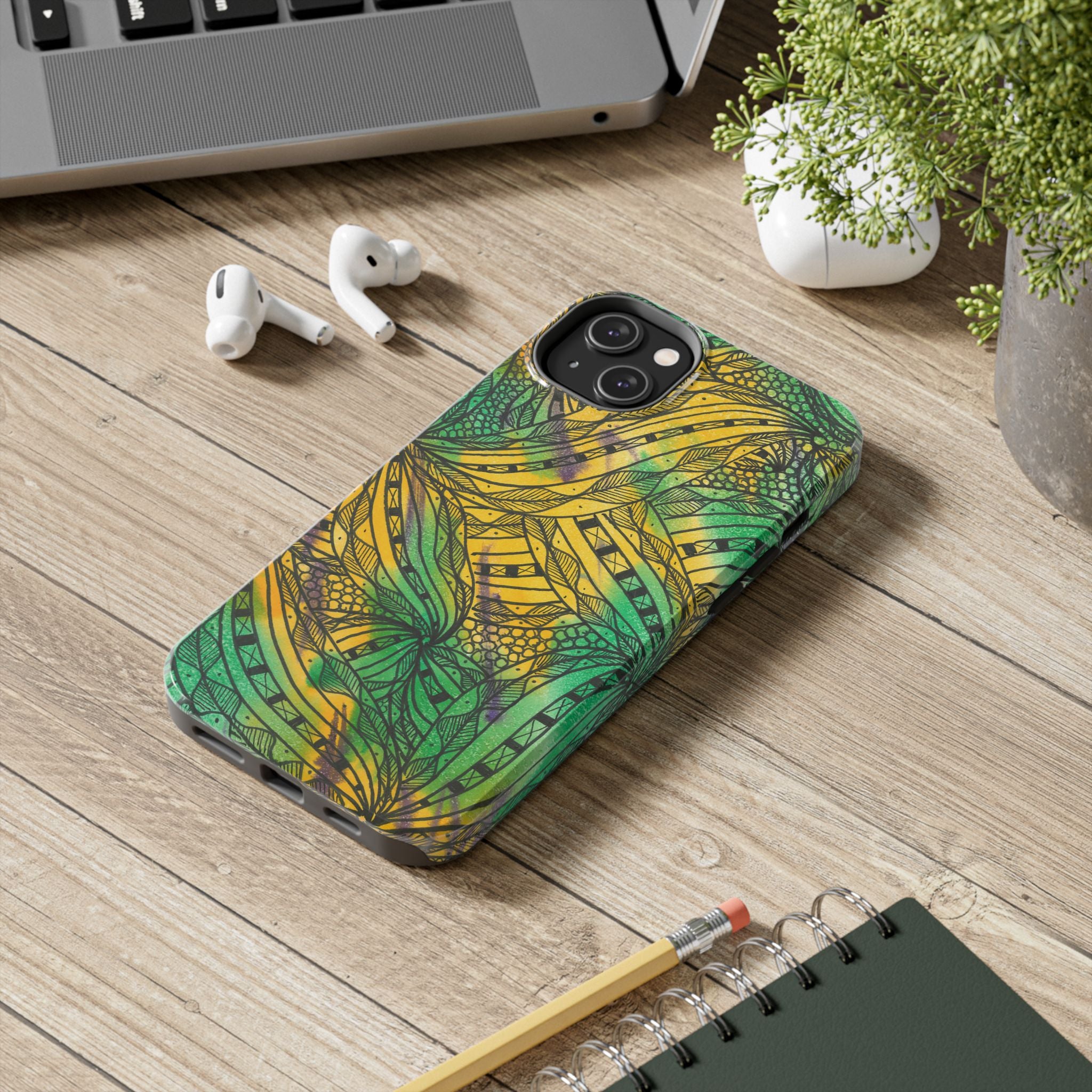 Tough Phone Case - All iPhones and Samsung Galaxys - Exciting Abstract Design #37 Shubbery!